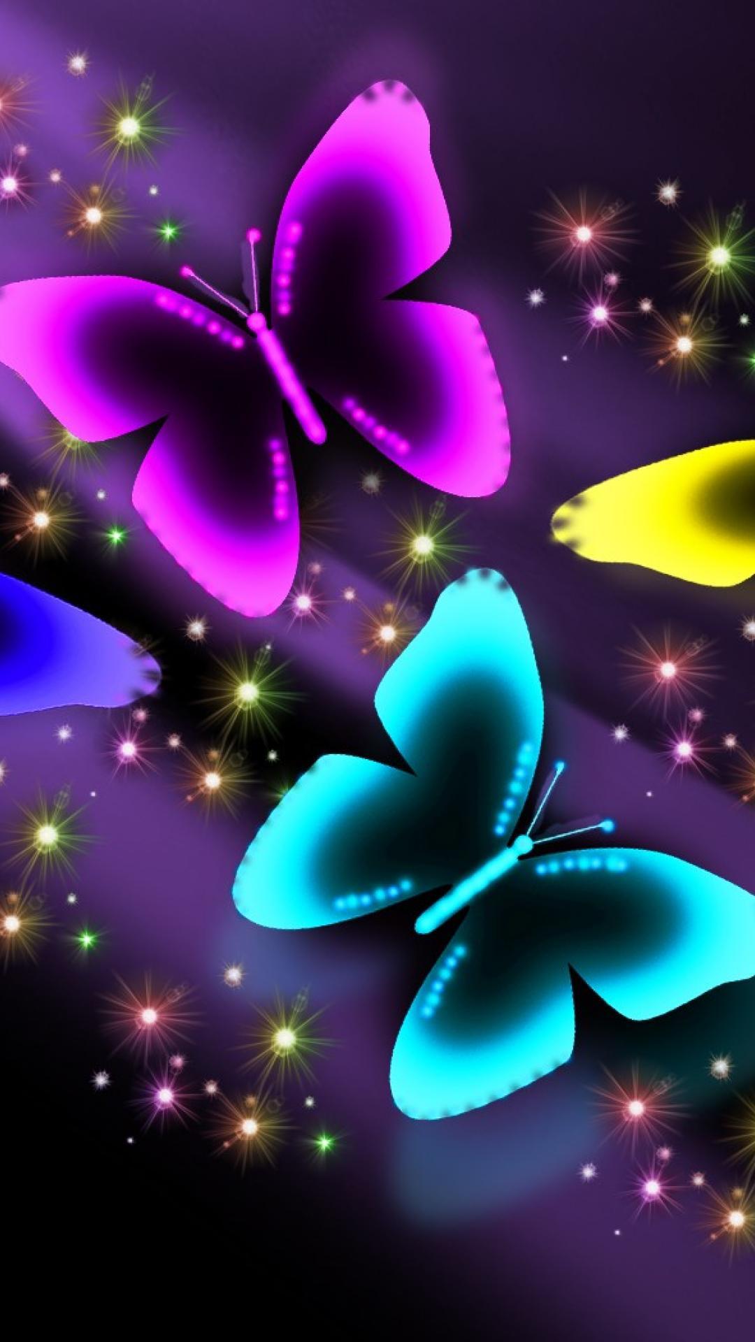 Neon Pink Butterfly Wallpapers Top Free Neon Pink Butterfly