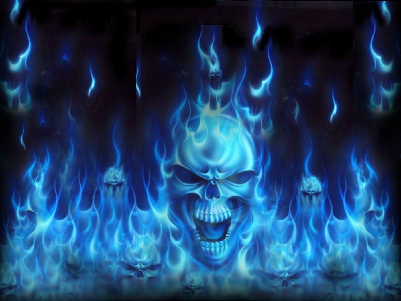 Blue Fire Skull Wallpapers Top Free Blue Fire Skull Backgrounds