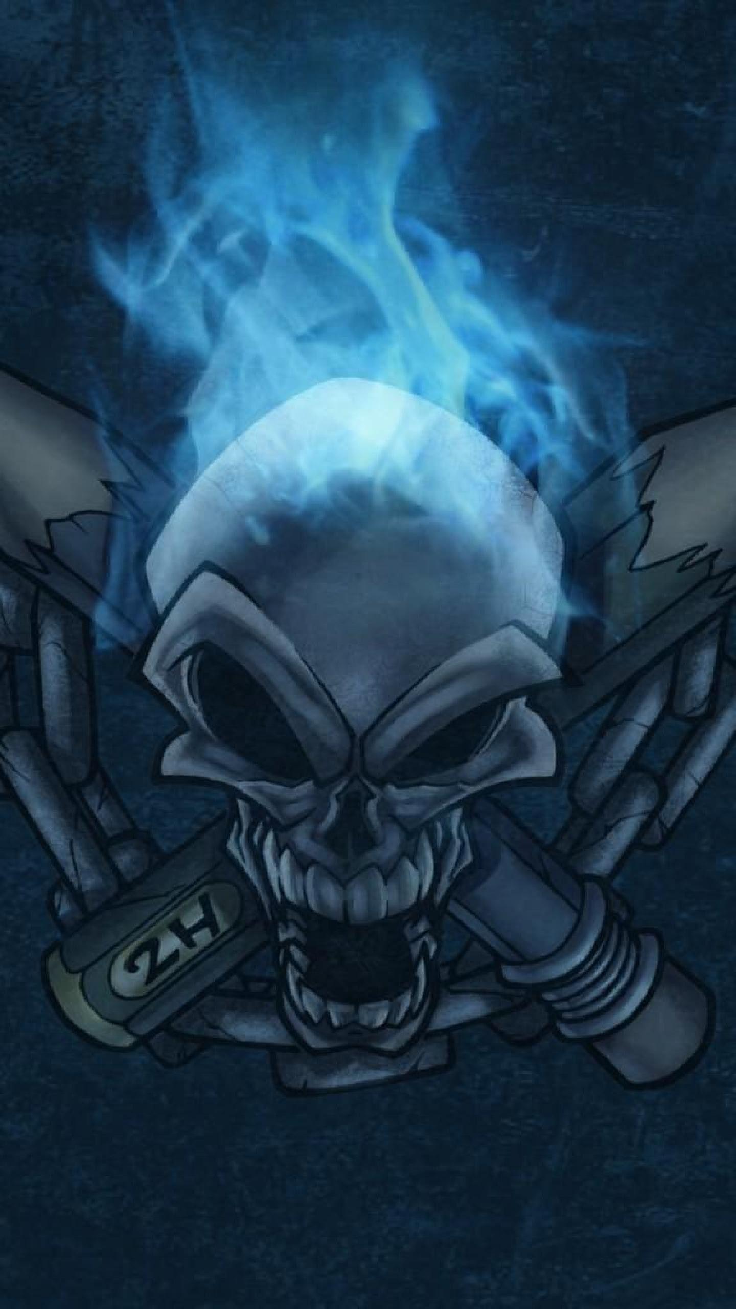 Blue Fire Skull Wallpapers Top Free Blue Fire Skull Backgrounds
