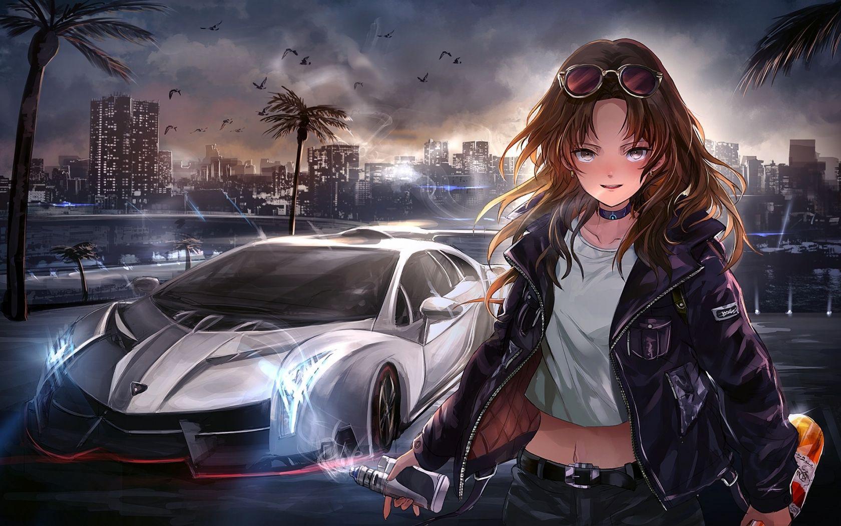 Anime Car Wallpapers Top Free Anime Car Backgrounds WallpaperAccess