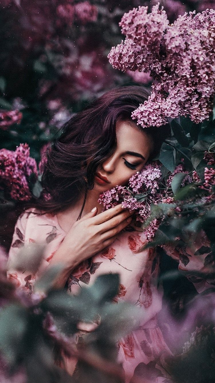 Girl With Flowers Wallpapers Top Free Girl With Flowers Backgrounds