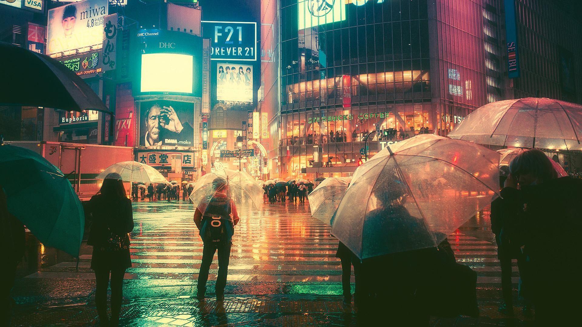 Tokyo Rain Wallpapers Top Free Tokyo Rain Backgrounds WallpaperAccess
