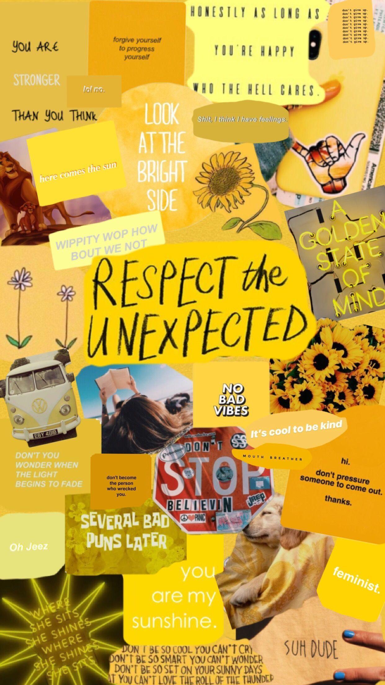 Yellow Aesthetic Collage Wallpapers Top Free Yellow Aesthetic Collage Backgrounds