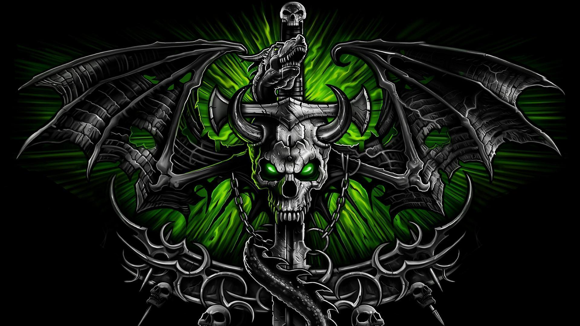 Green Skull Wallpapers Top Free Green Skull Backgrounds WallpaperAccess