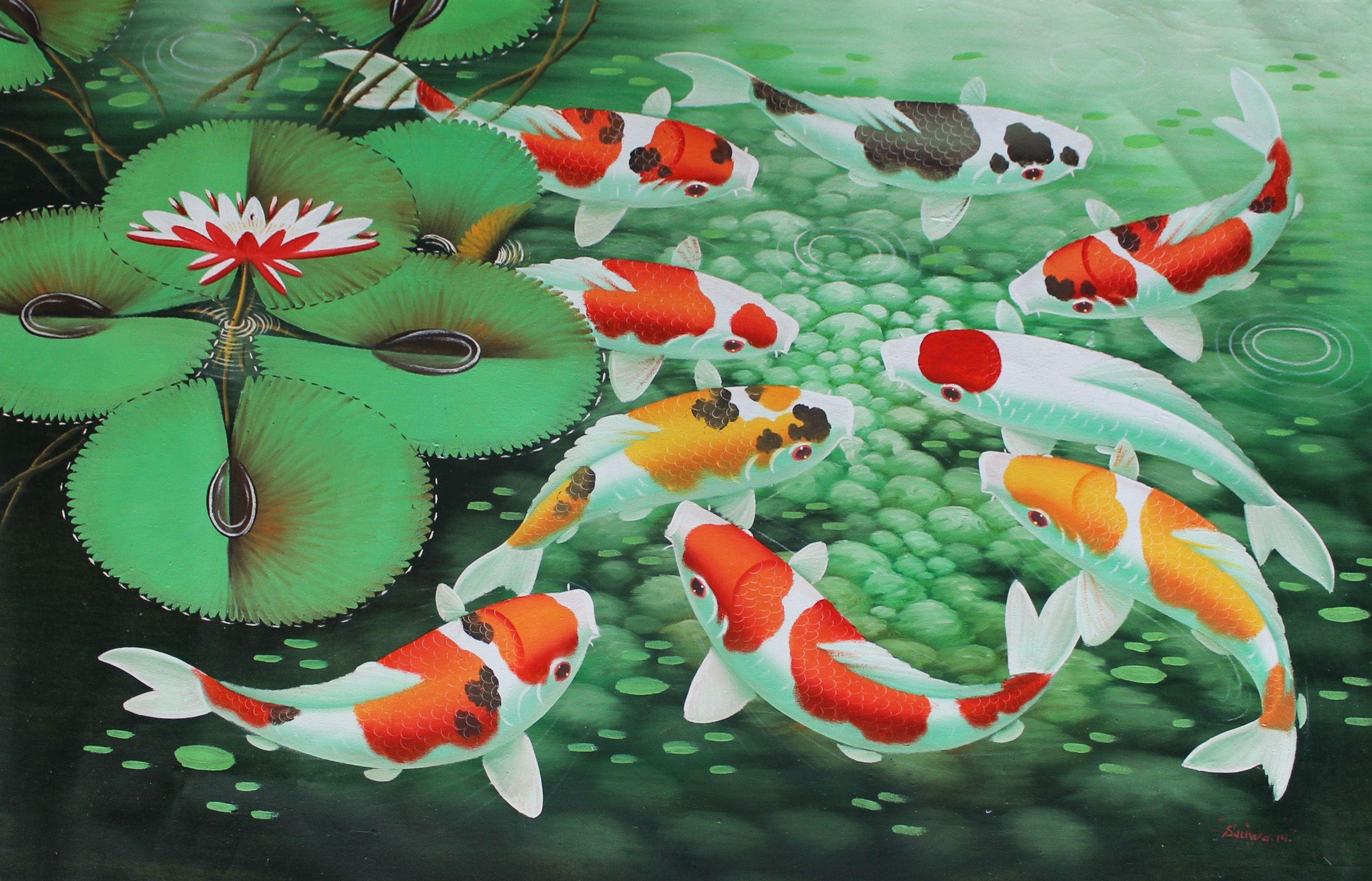 Koi Painting Wallpapers Top Free Koi Painting Backgrounds