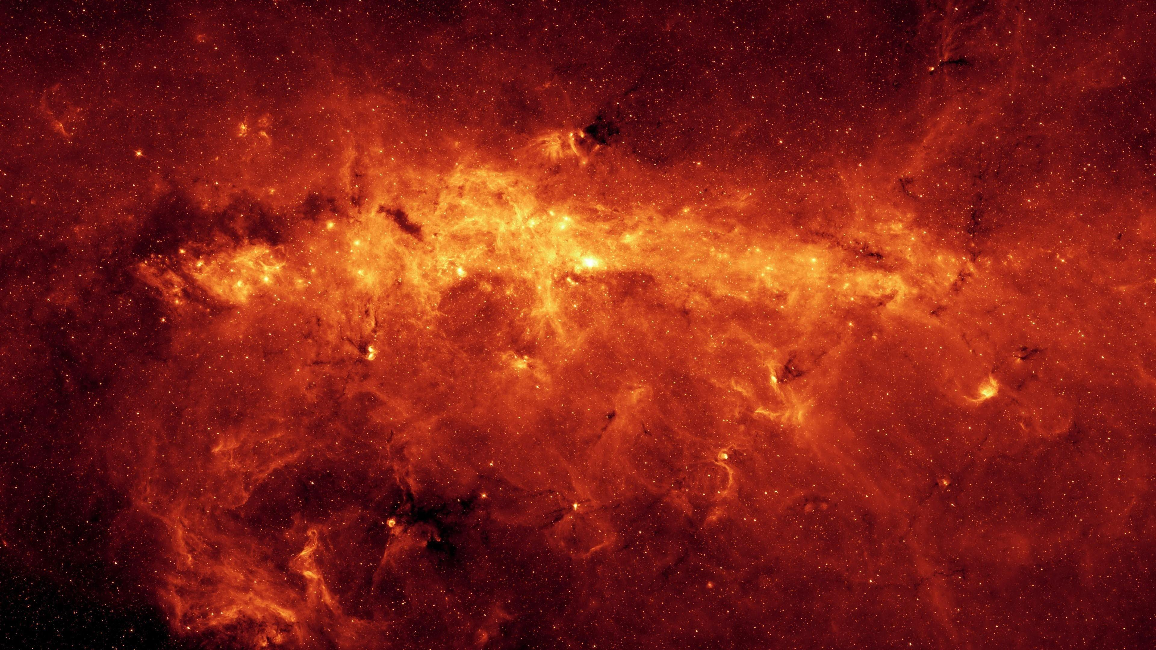 Orange Space 4k Wallpaper