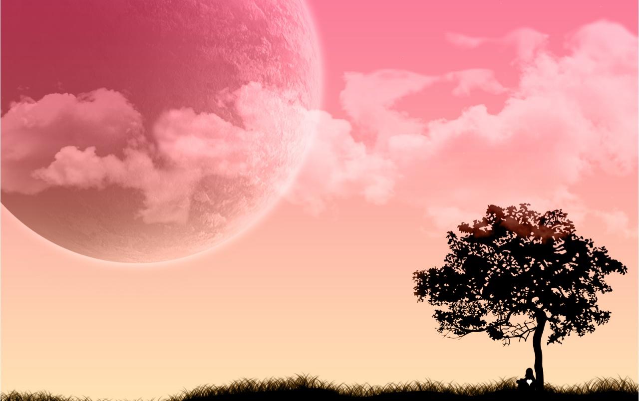 Pink Moon Wallpapers Top Free Pink Moon Backgrounds WallpaperAccess
