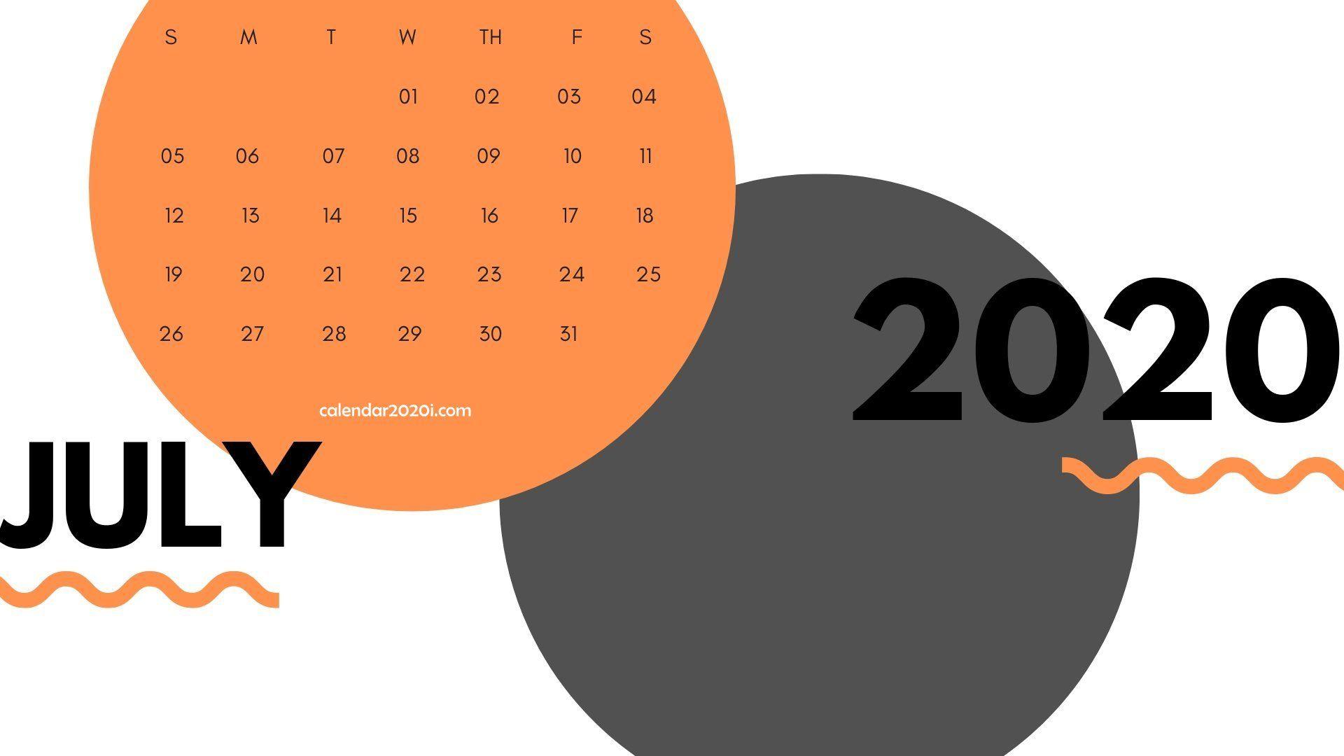 July 2020 Calendar Wallpapers Top Free July 2020 Calendar Backgrounds