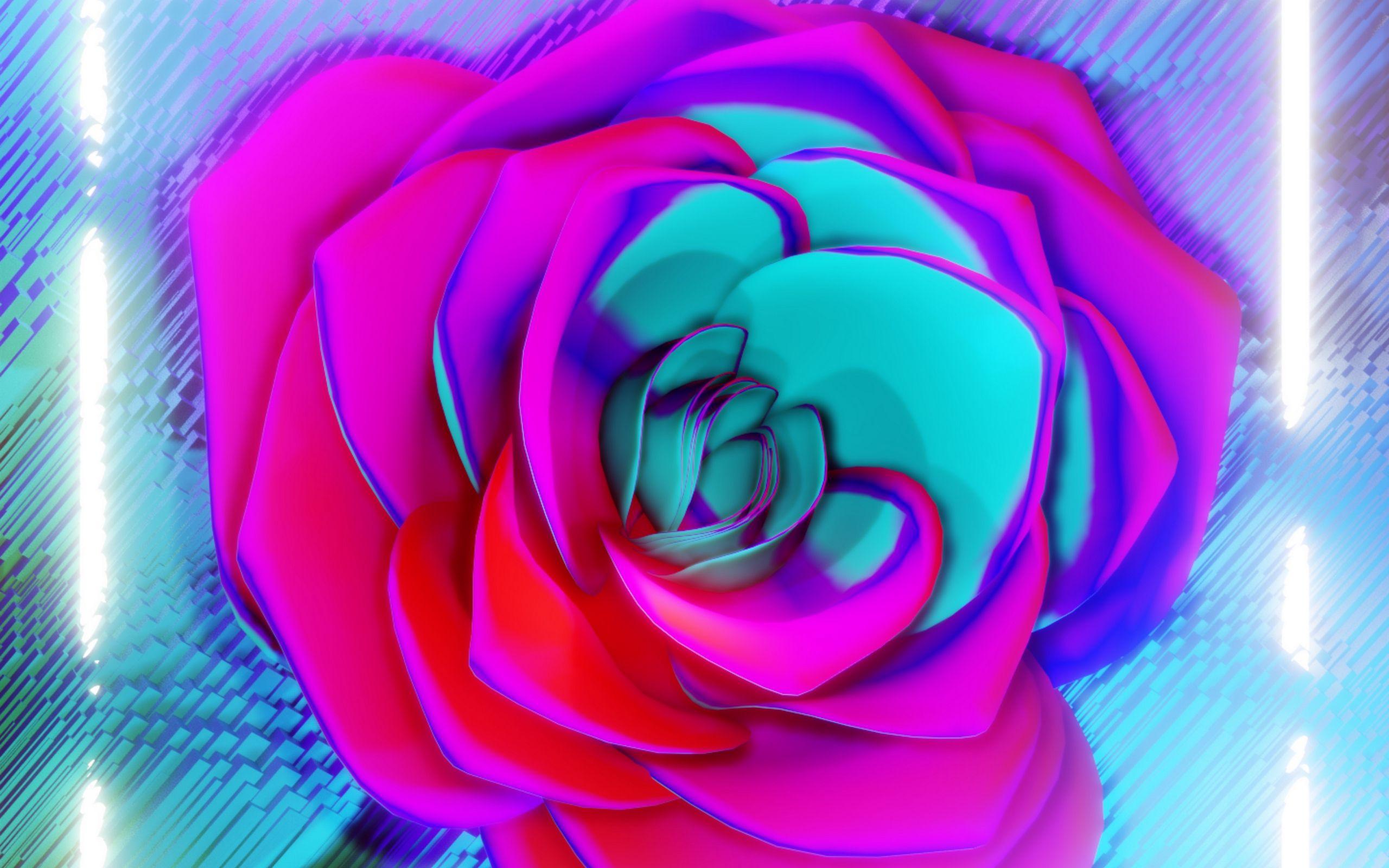 Neon Rose Wallpapers Top Free Neon Rose Backgrounds WallpaperAccess