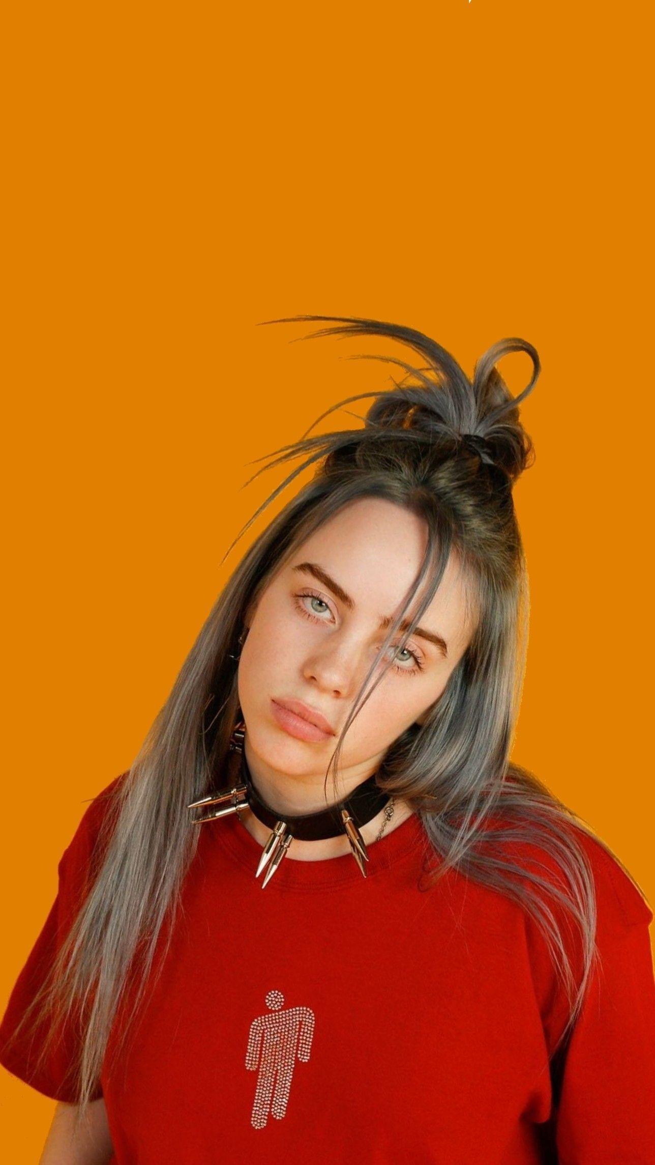 Billie Eilish Pink Background