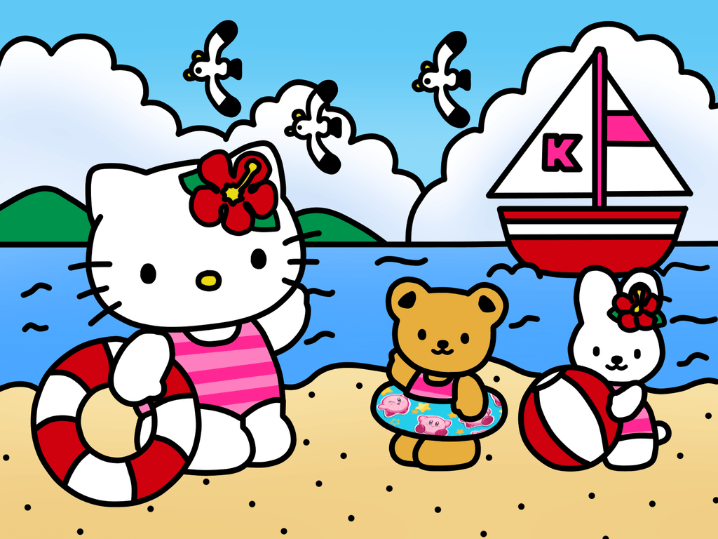 Hello Kitty Beach Wallpapers Top Free Hello Kitty Beach Backgrounds