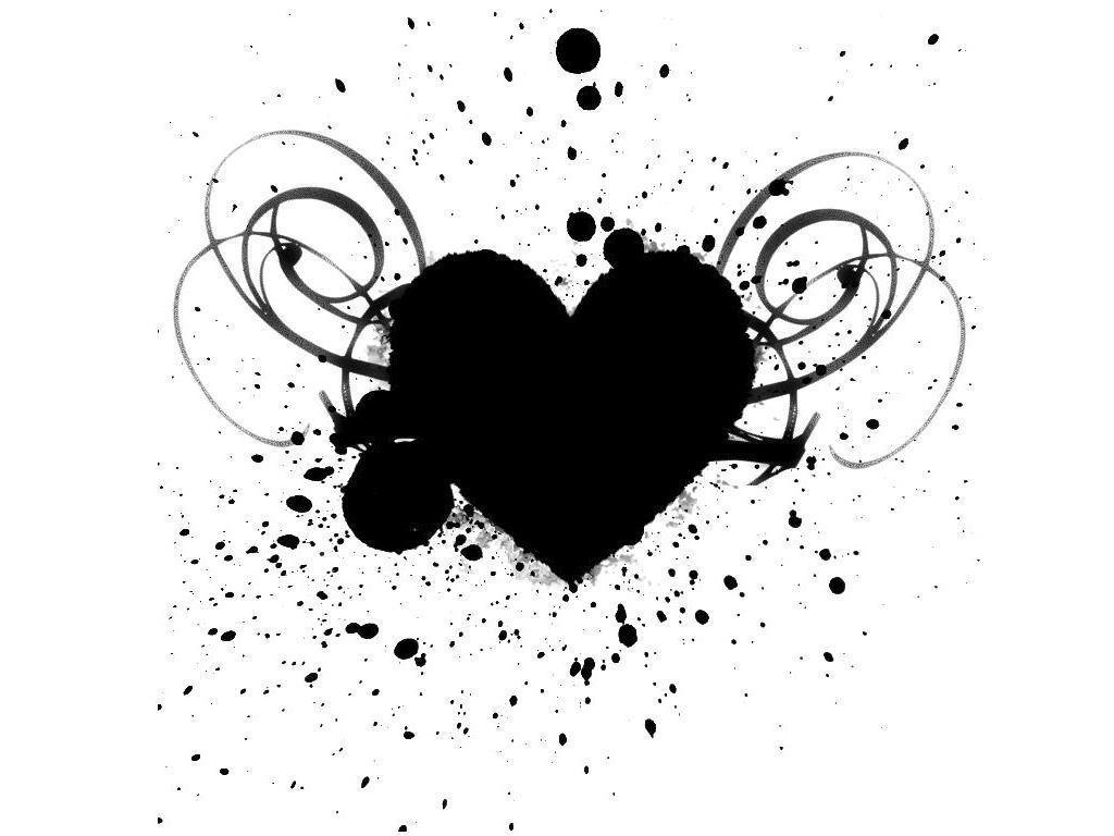 Heart Black and White Wallpapers Top Free Heart Black and White