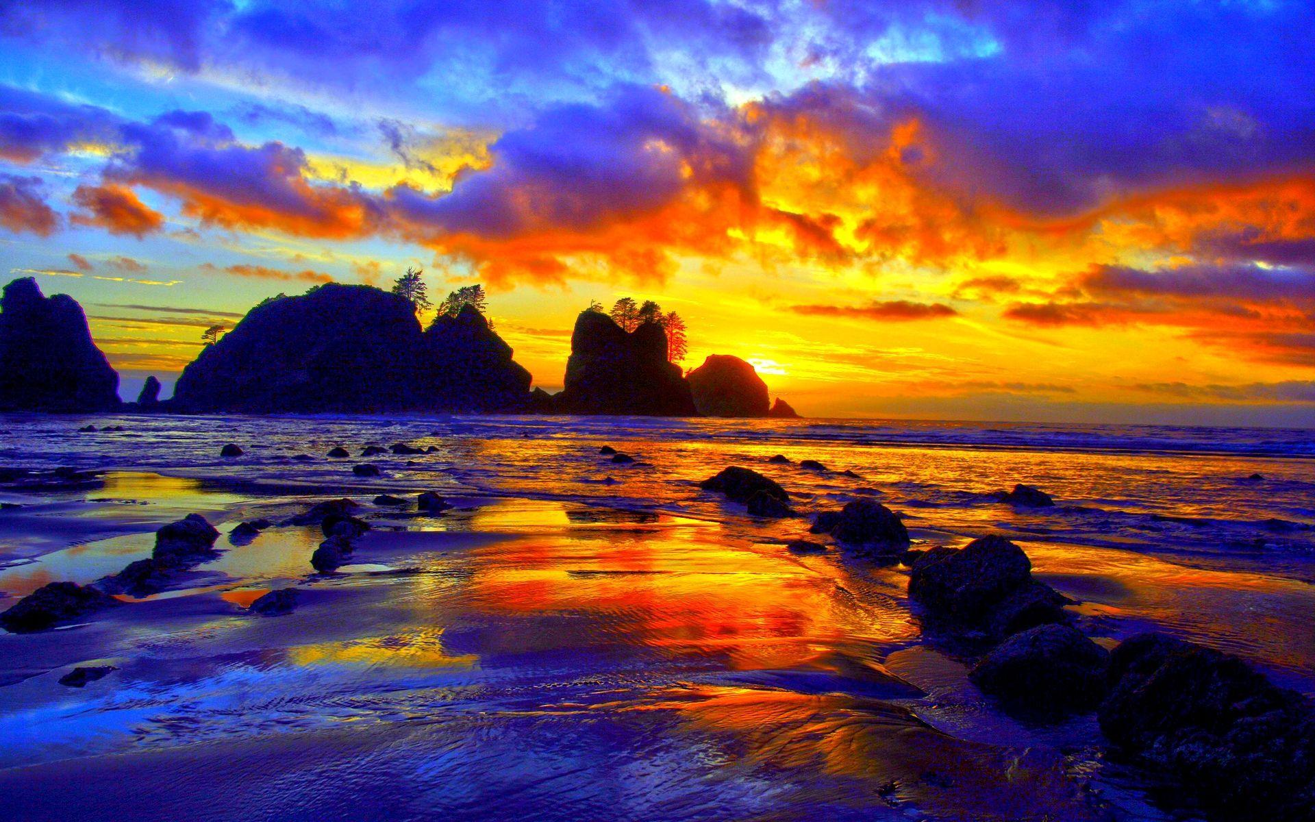 Colorful Beach Sunset Wallpapers Top Free Colorful Beach Sunset
