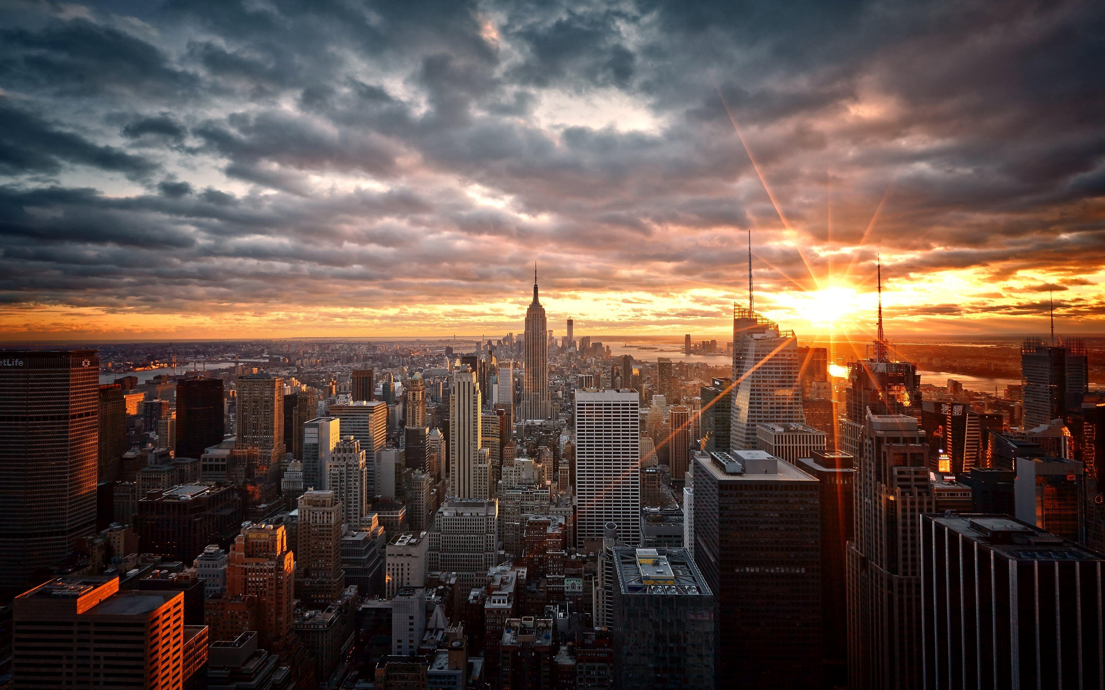 New York 4K Sunset Wallpapers Top Free New York 4K Sunset Backgrounds WallpaperAccess