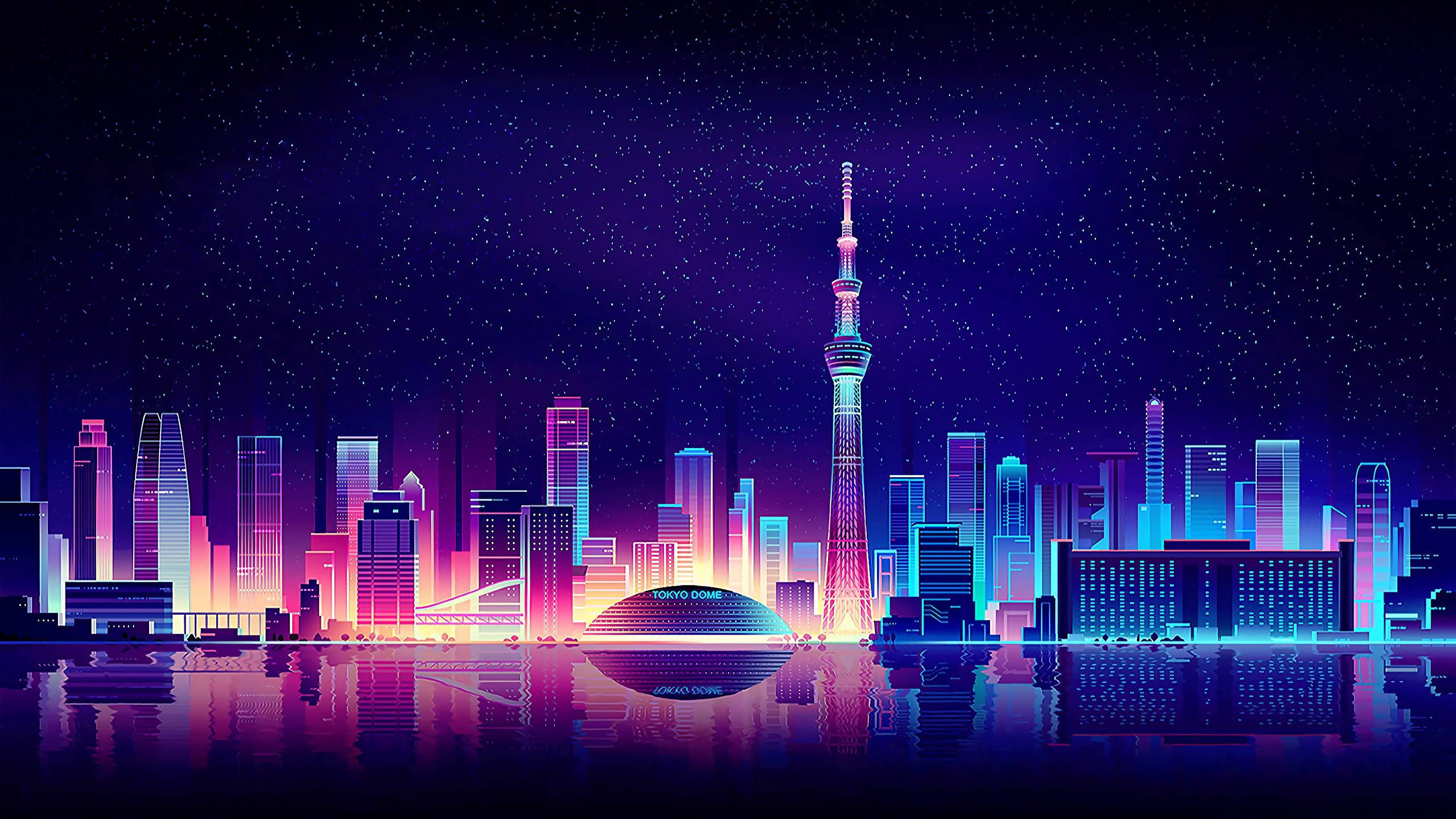 Purple Tokyo City Wallpapers Top Free Purple Tokyo City