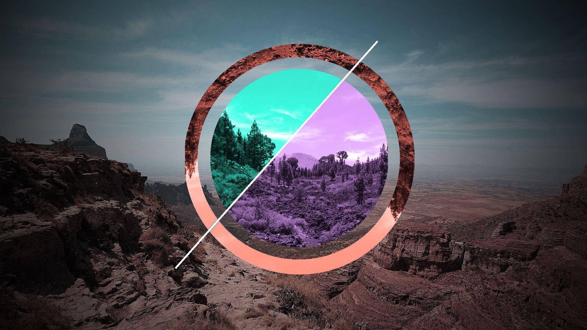 Geometric Landscape 4K Wallpaper