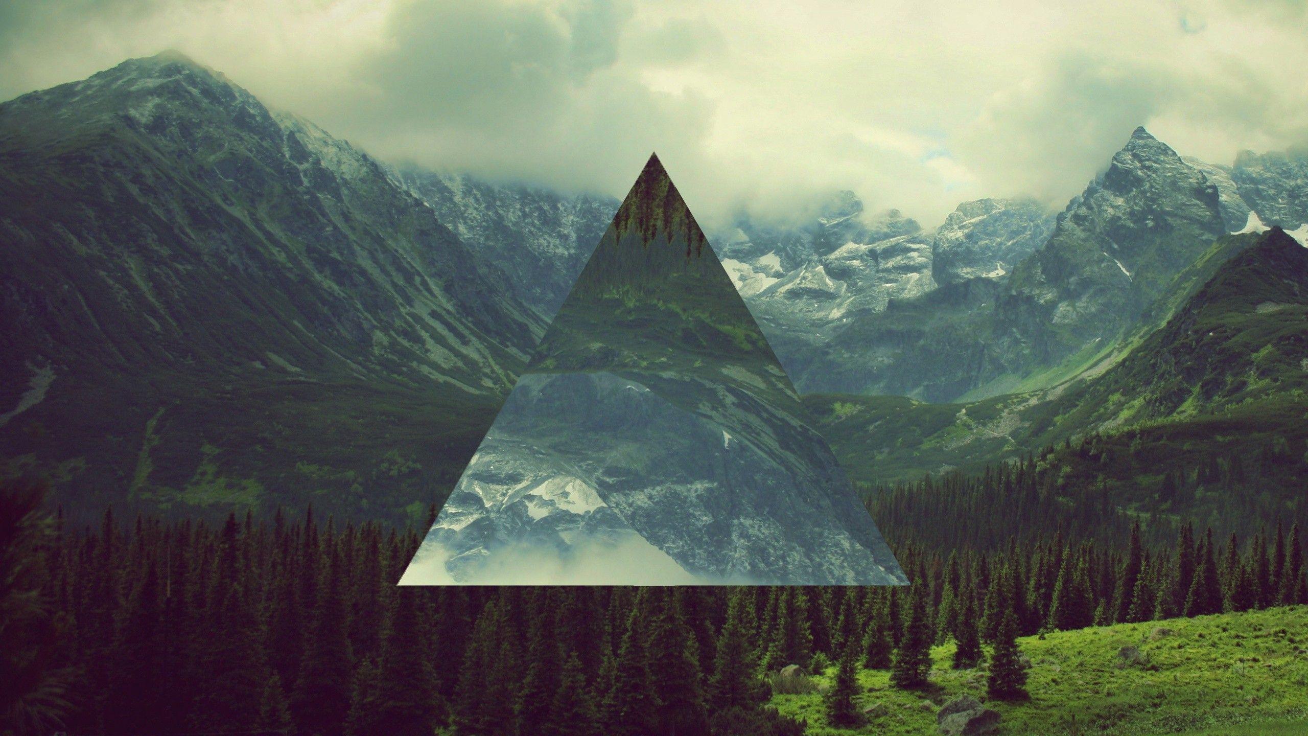 Geometric Landscape 4K Wallpaper