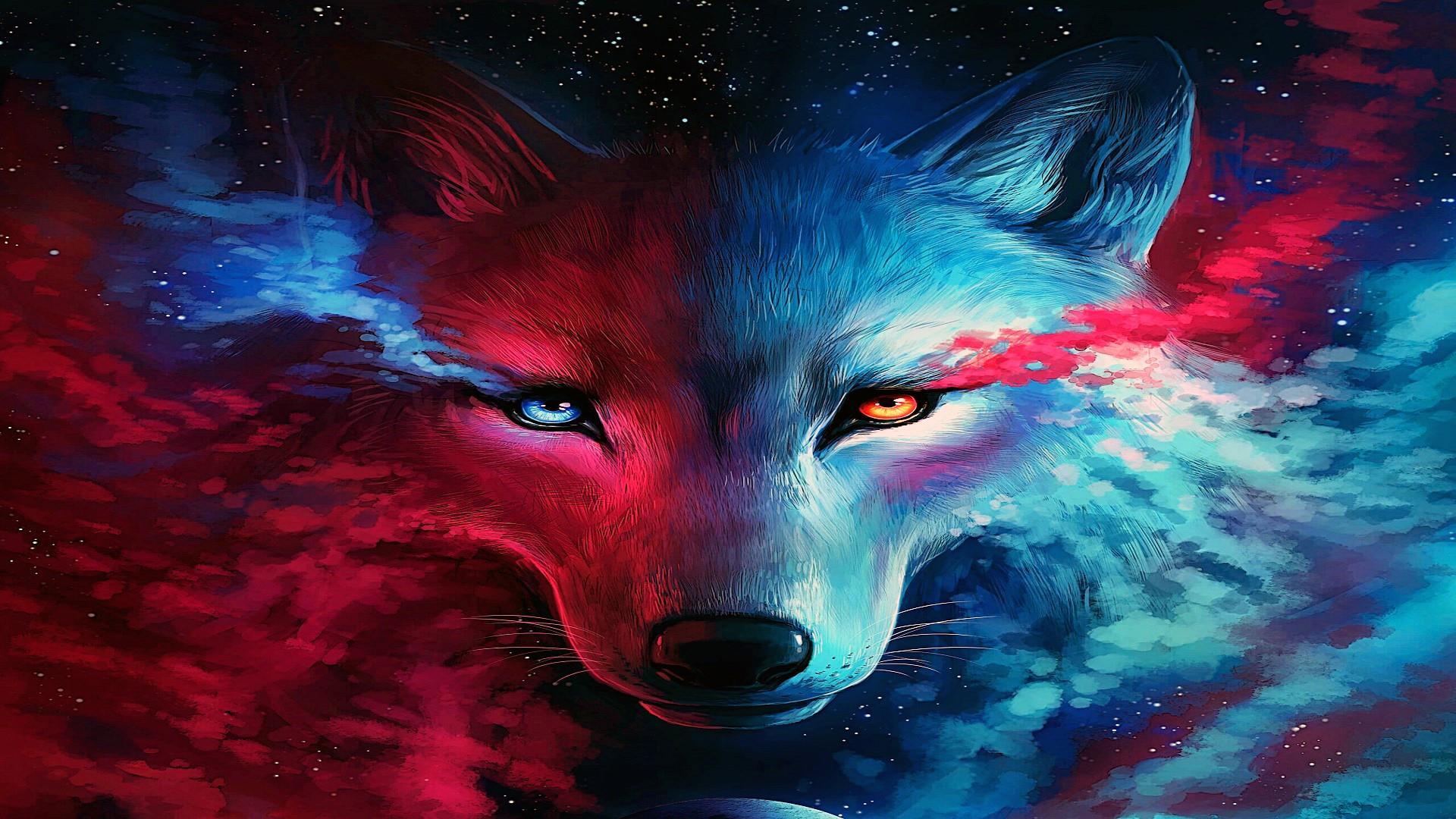 Galaxy Wolf Wallpapers Top Free Galaxy Wolf Backgrounds WallpaperAccess