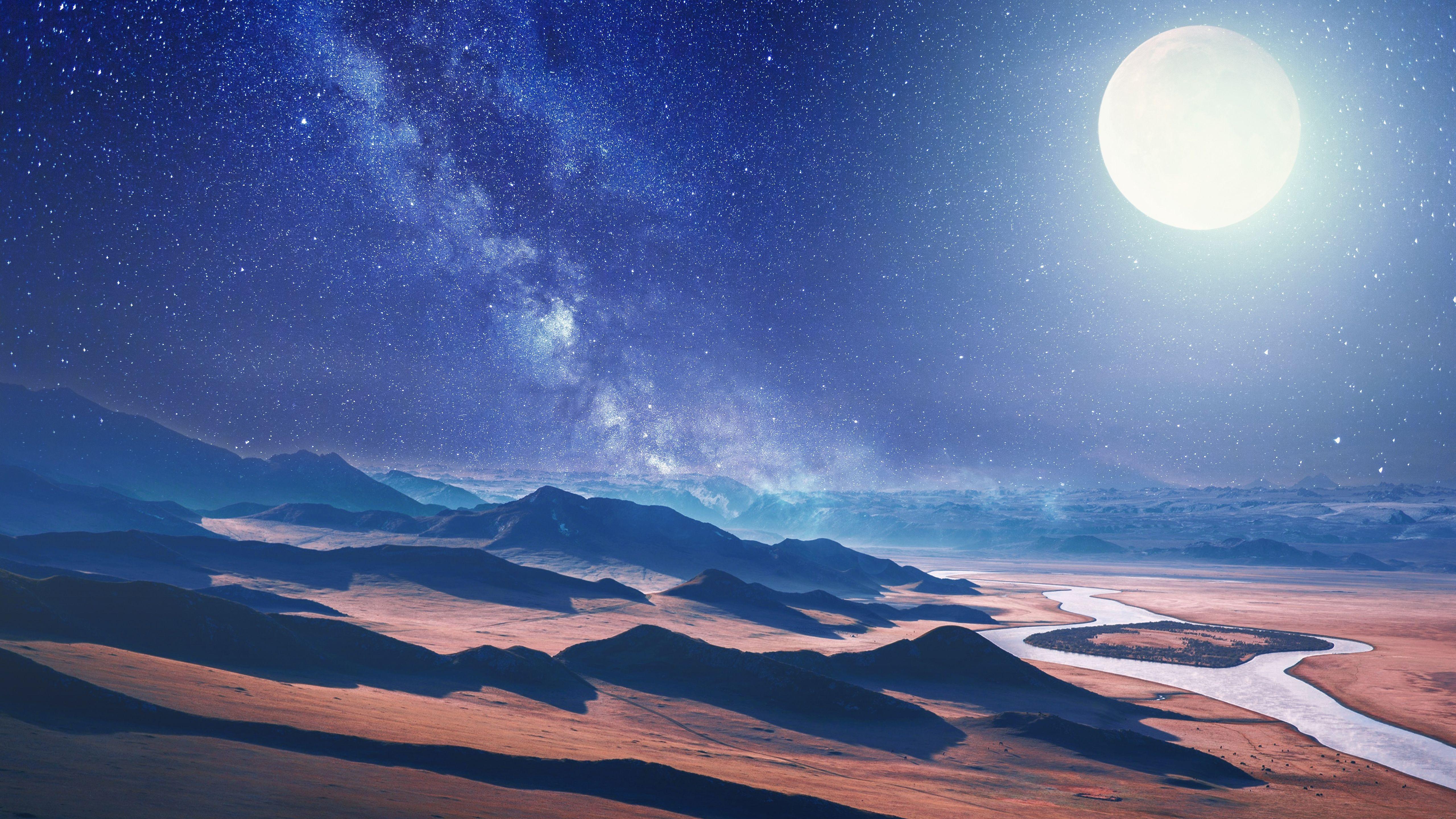 Desert Night 4K Wallpapers Top Free Desert Night 4K Backgrounds