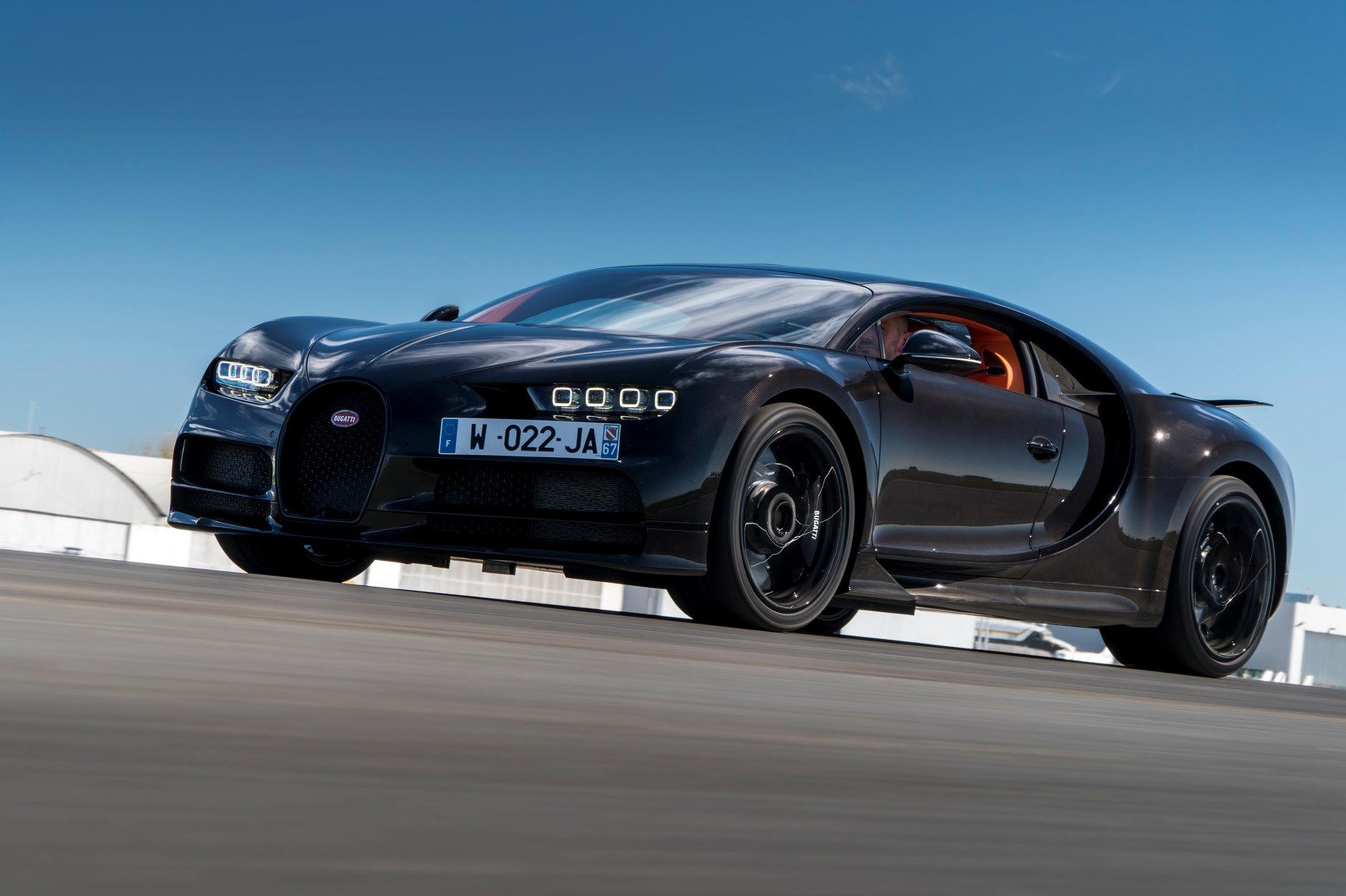 Black Bugatti Wallpaper 4K