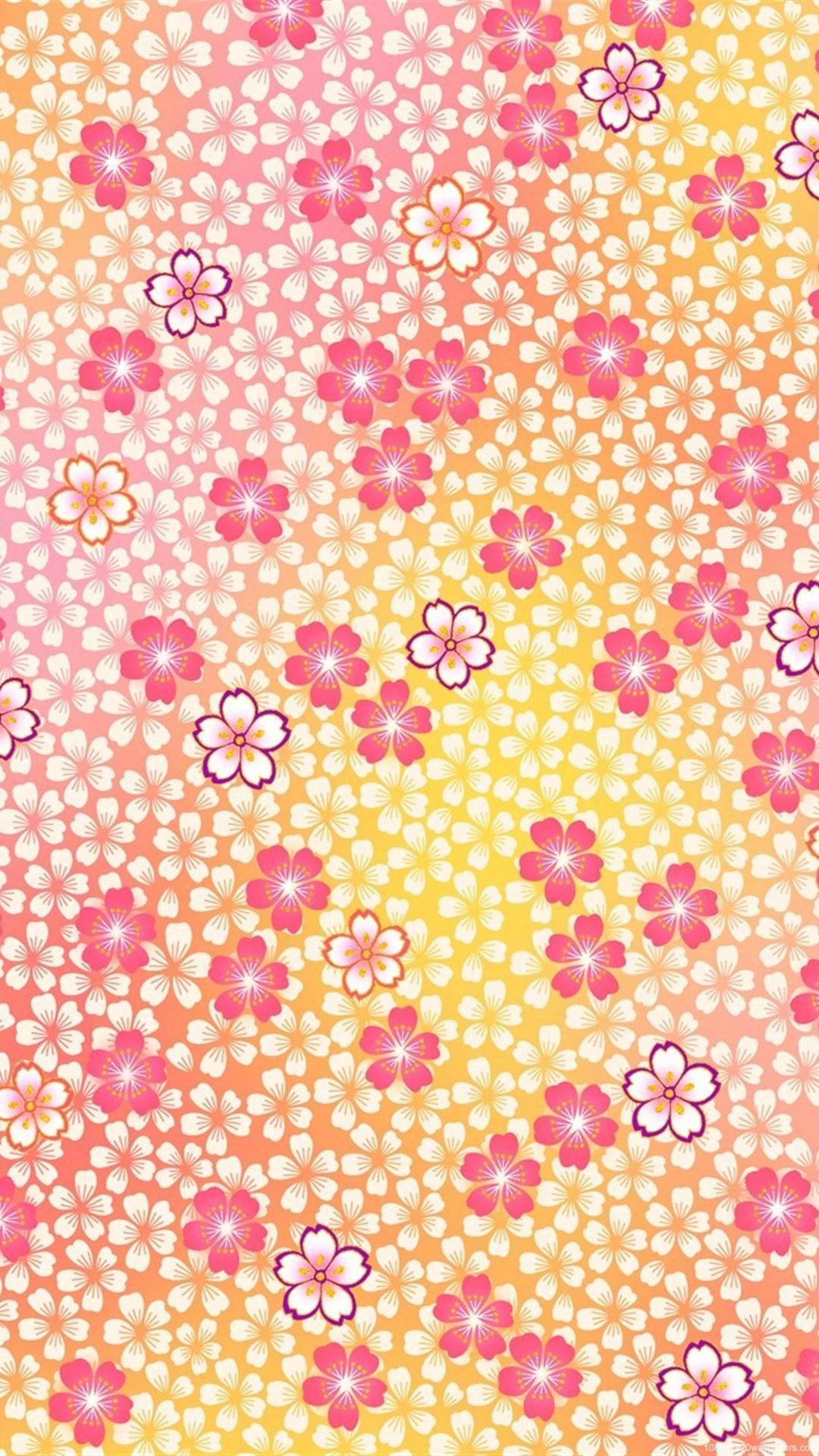 Flower Pattern iPhone Wallpapers Top Free Flower Pattern iPhone