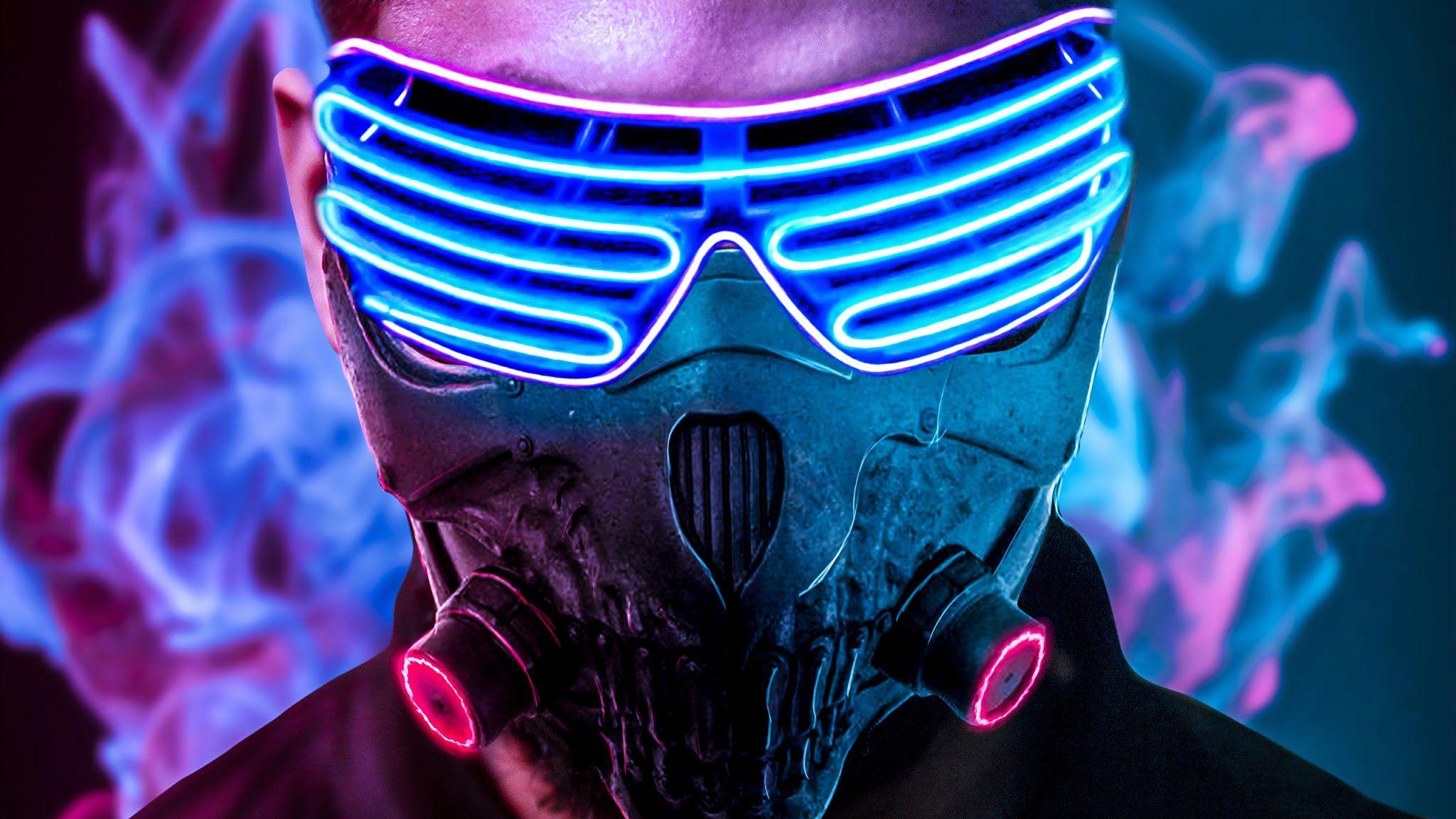 Neon Mask Wallpapers Top Free Neon Mask Backgrounds WallpaperAccess