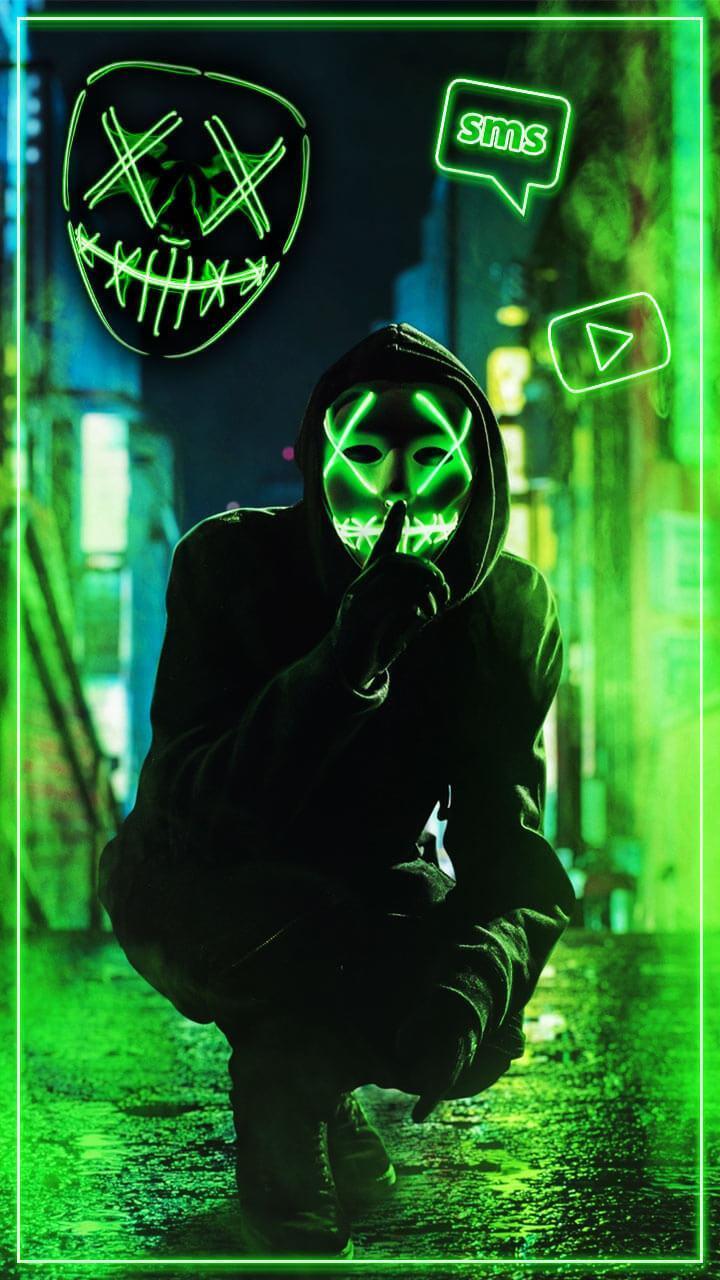 Neon Mask Wallpapers Top Free Neon Mask Backgrounds WallpaperAccess