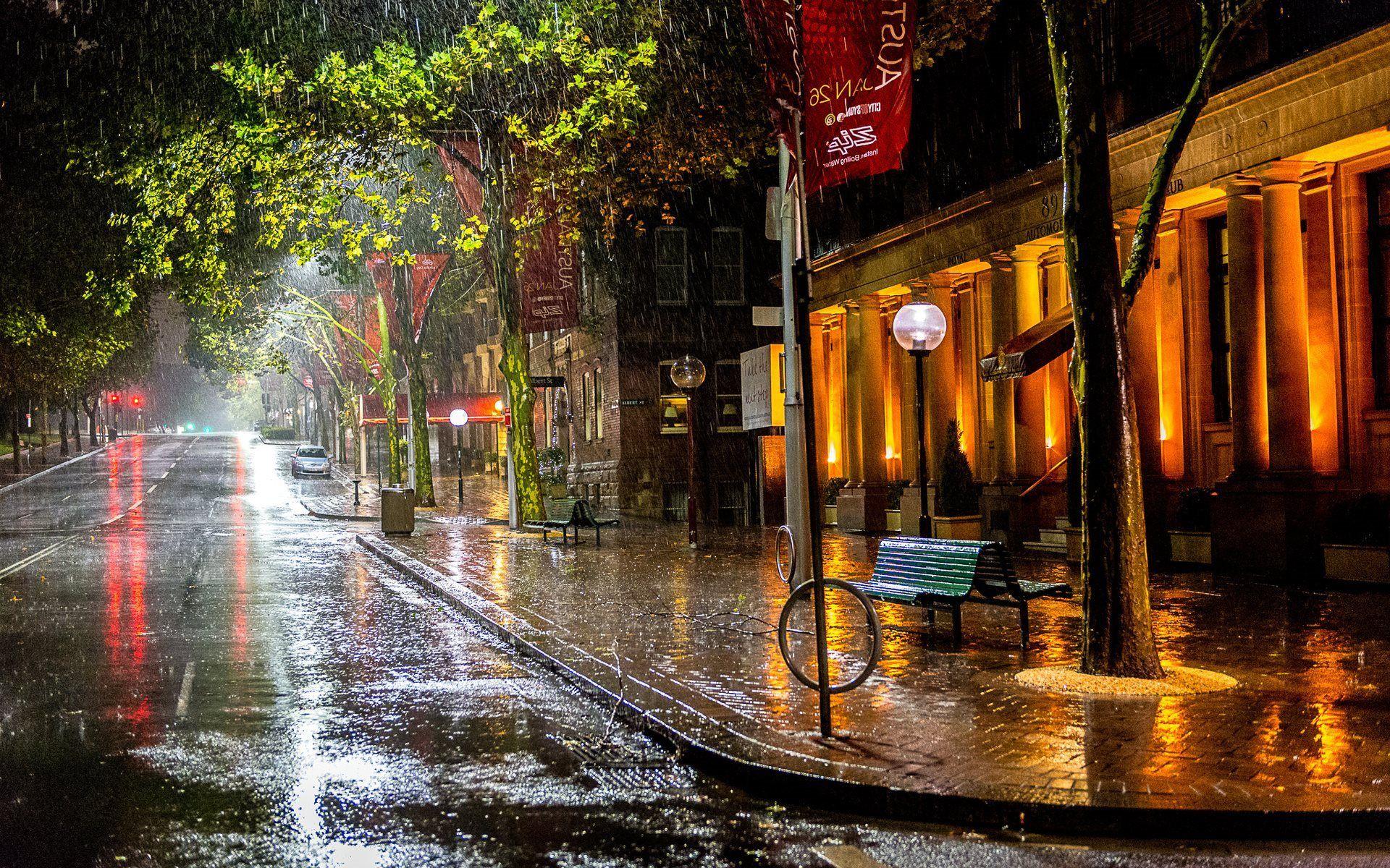 Rain Street Wallpapers Top Free Rain Street Backgrounds WallpaperAccess