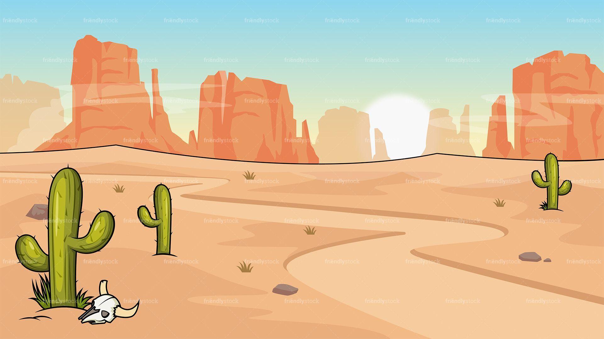 Cartoon Desert Pictures Landscape Desierto Deserto Quente Paisajes