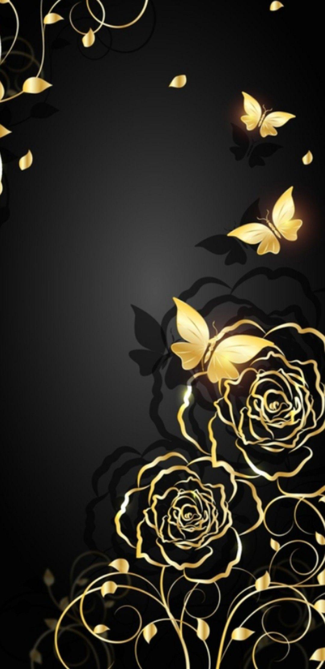 Gold and Black Butterfly Wallpapers Top Free Gold and Black Butterfly