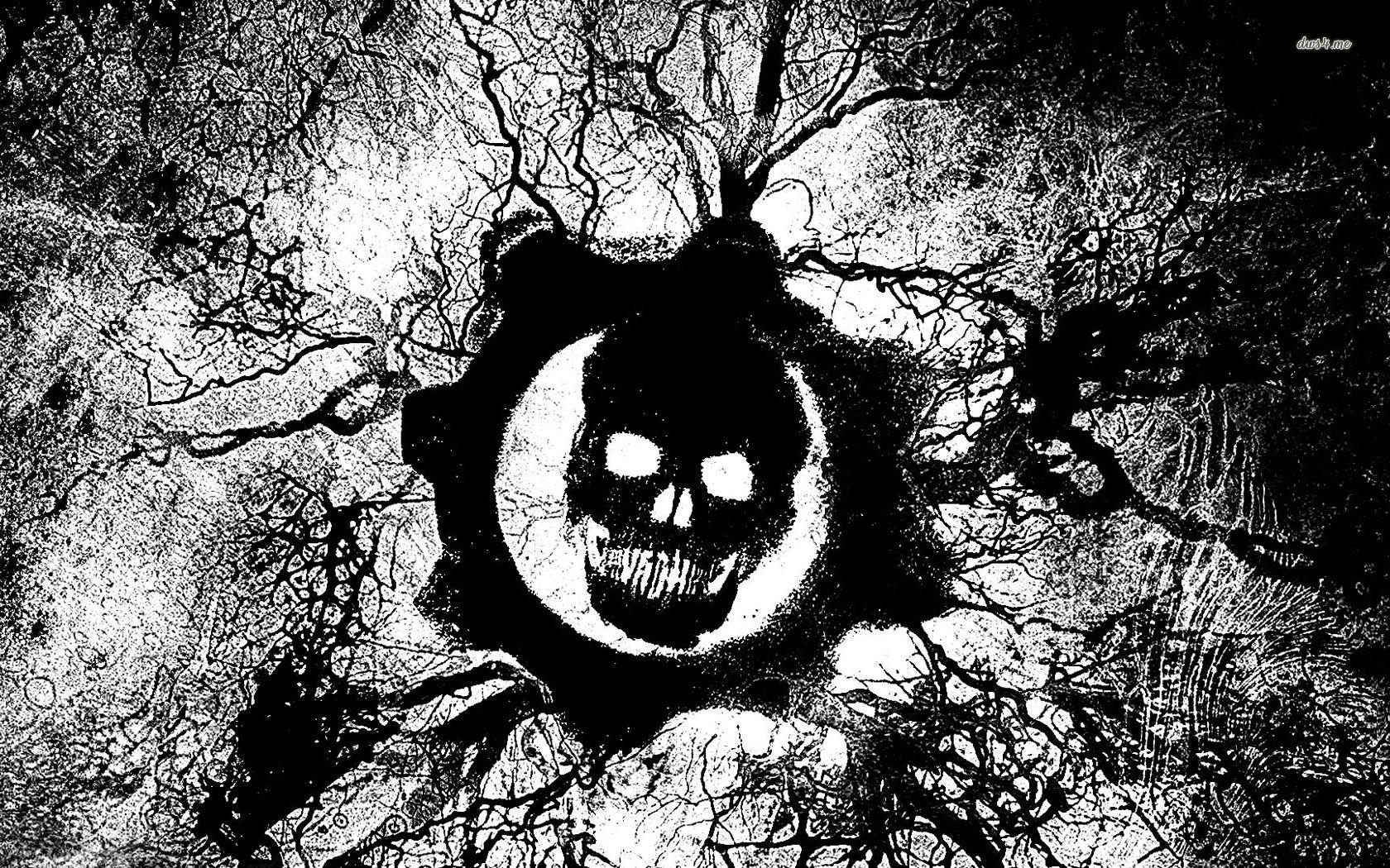 Black and White Skull Wallpapers Top Free Black and White Skull
