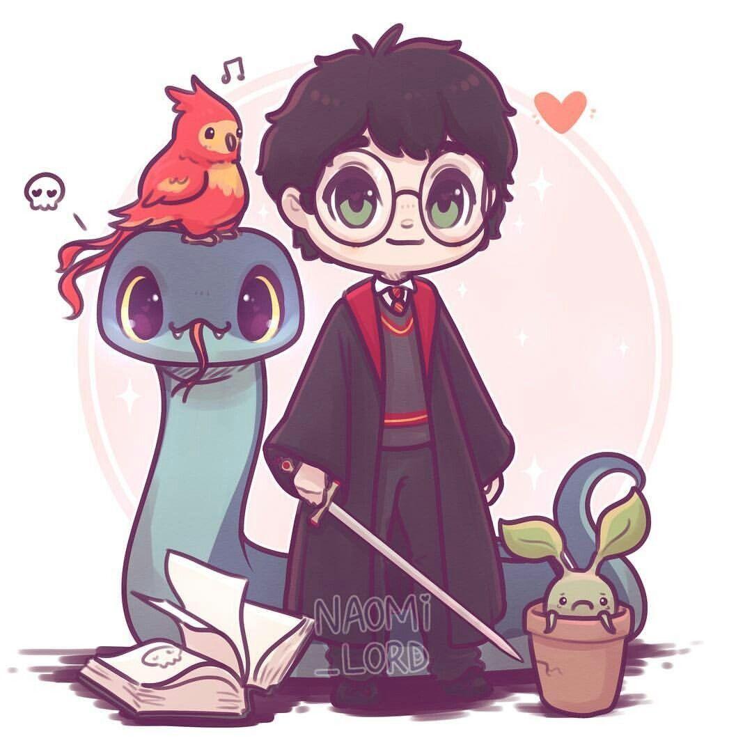 Cute Harry Potter Cartoon Wallpapers Top Free Cute Harry Potter