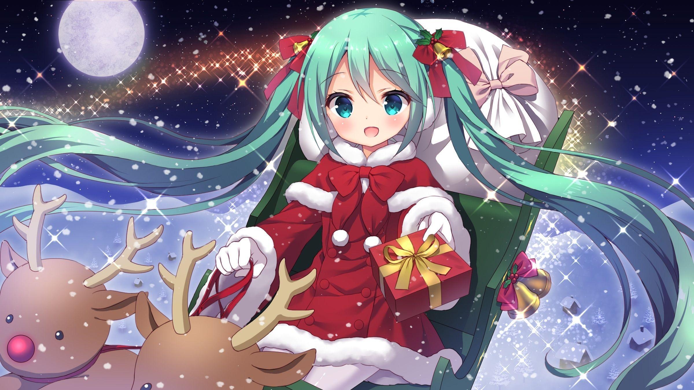 Kawaii Christmas Anime Wallpapers Top Free Kawaii Christmas Anime Backgrounds WallpaperAccess