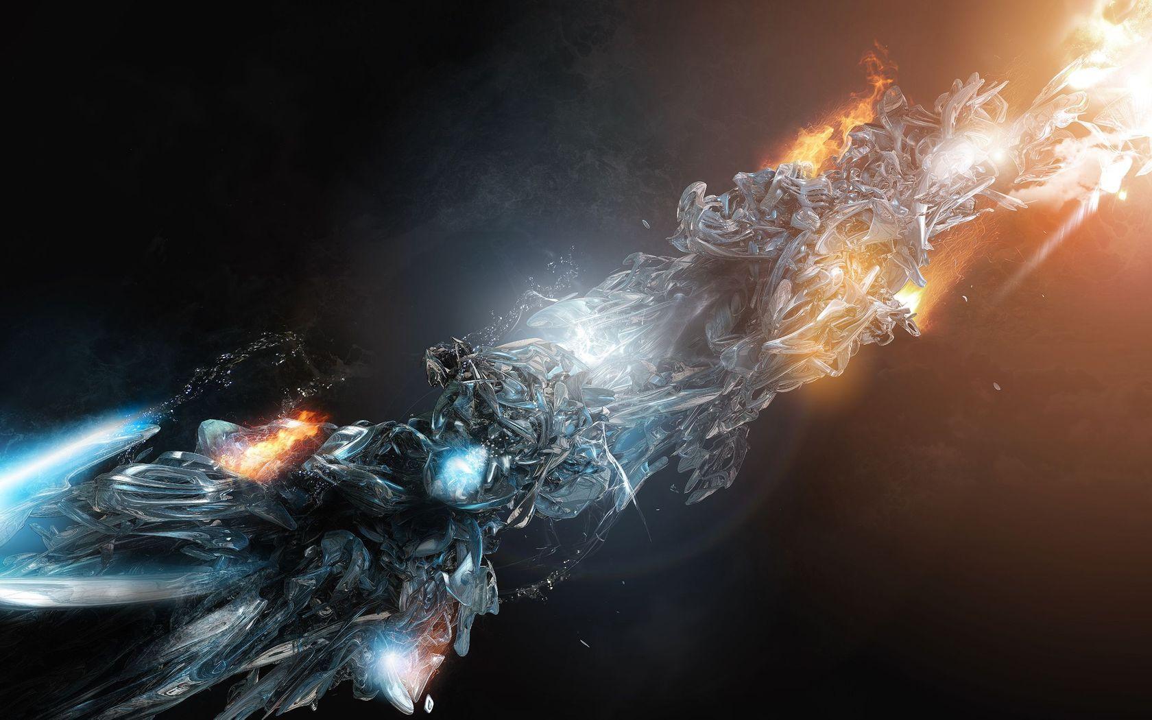 Fire And Ice Abstract Wallpapers Top Free Fire And Ice Abstract