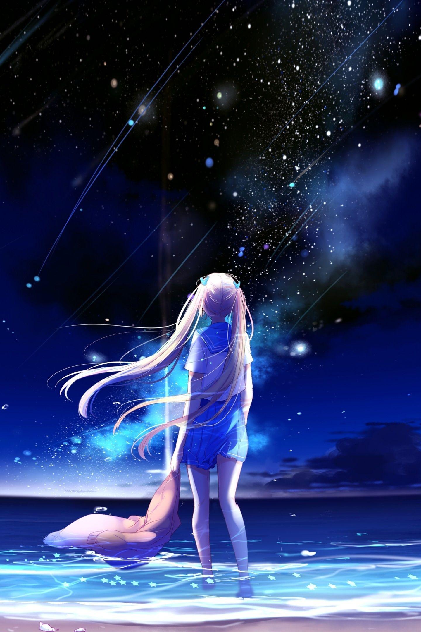 Anime Galaxy Girl Wallpapers Top Free Anime Galaxy Girl Backgrounds