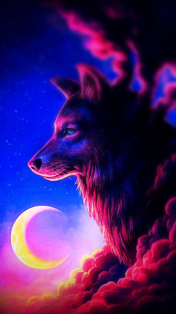 Purple Wolf Wallpapers Top Free Purple Wolf Backgrounds WallpaperAccess