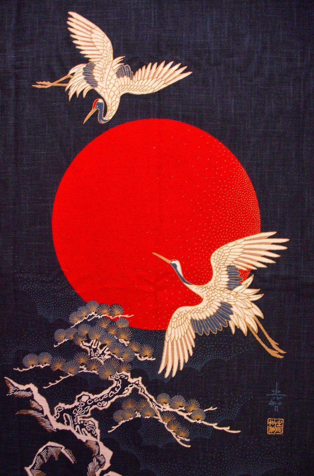 Japanese Crane Painting of Birds Wallpapers Top Free Japanese Crane