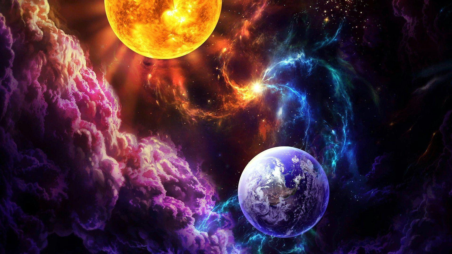 Earth and Sun Wallpapers Top Free Earth and Sun Backgrounds