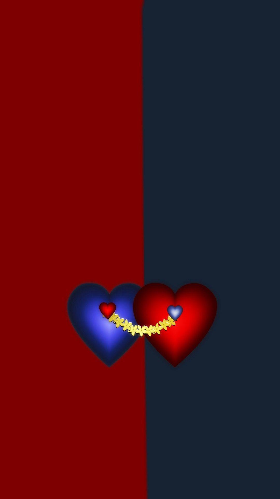 Red and Blue Heart Wallpapers Top Free Red and Blue Heart Backgrounds