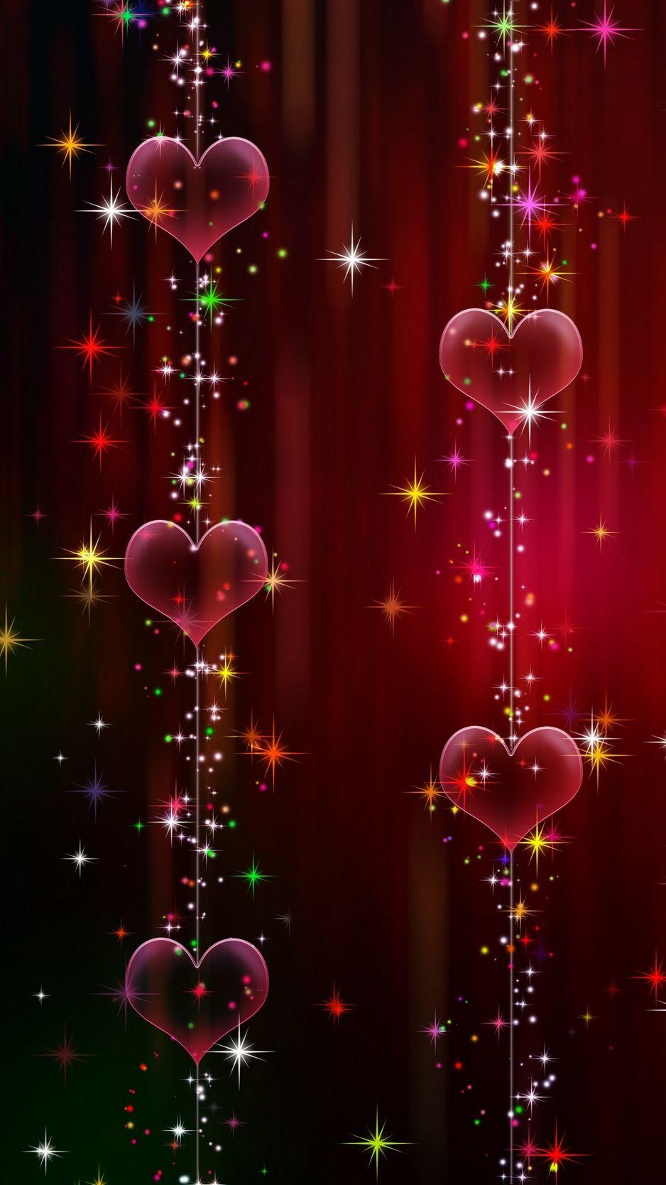 Glitter Iphone Black And Red Heart Wallpaper Love Music