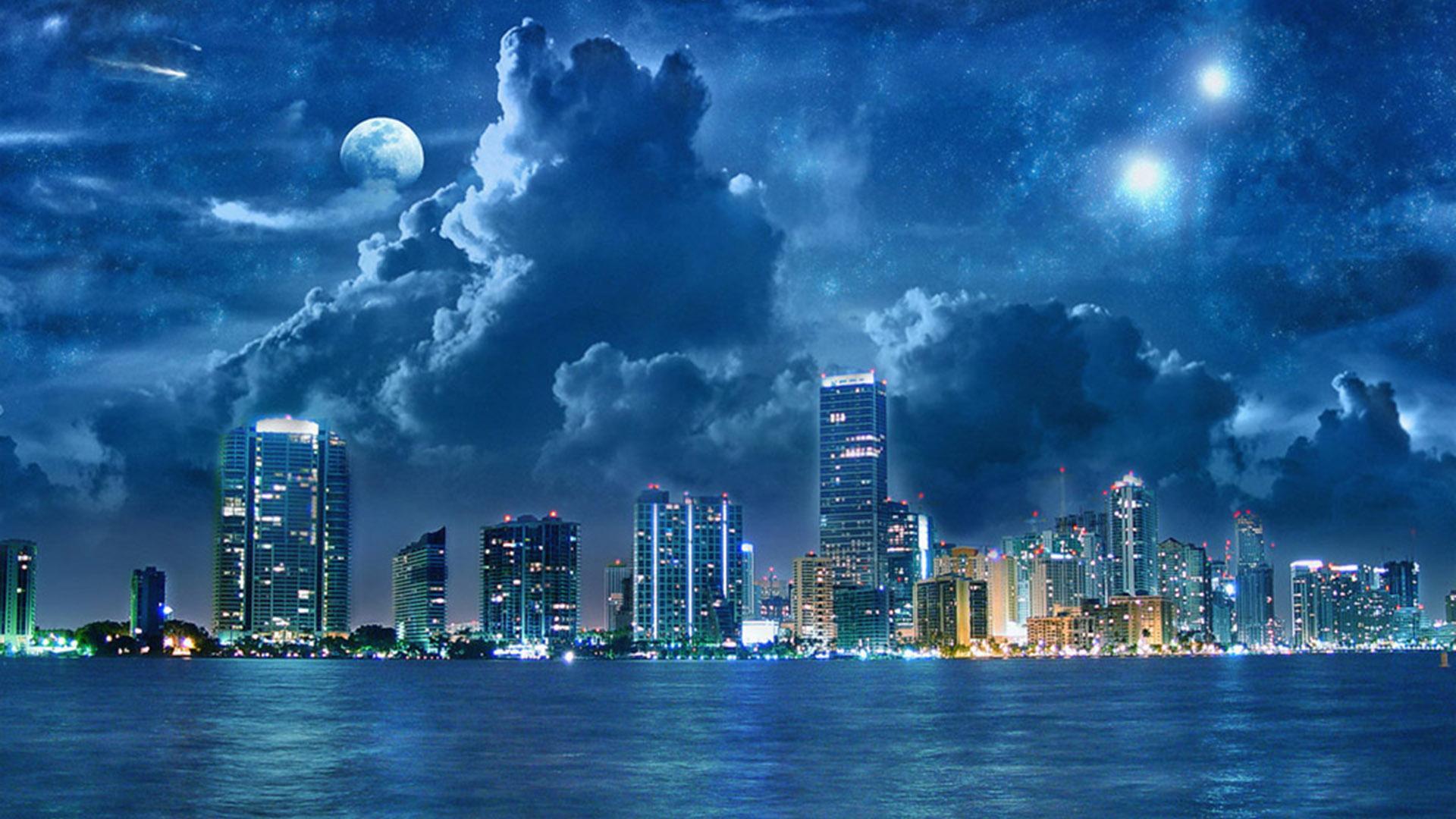 Blue City Wallpapers Top Free Blue City Backgrounds WallpaperAccess