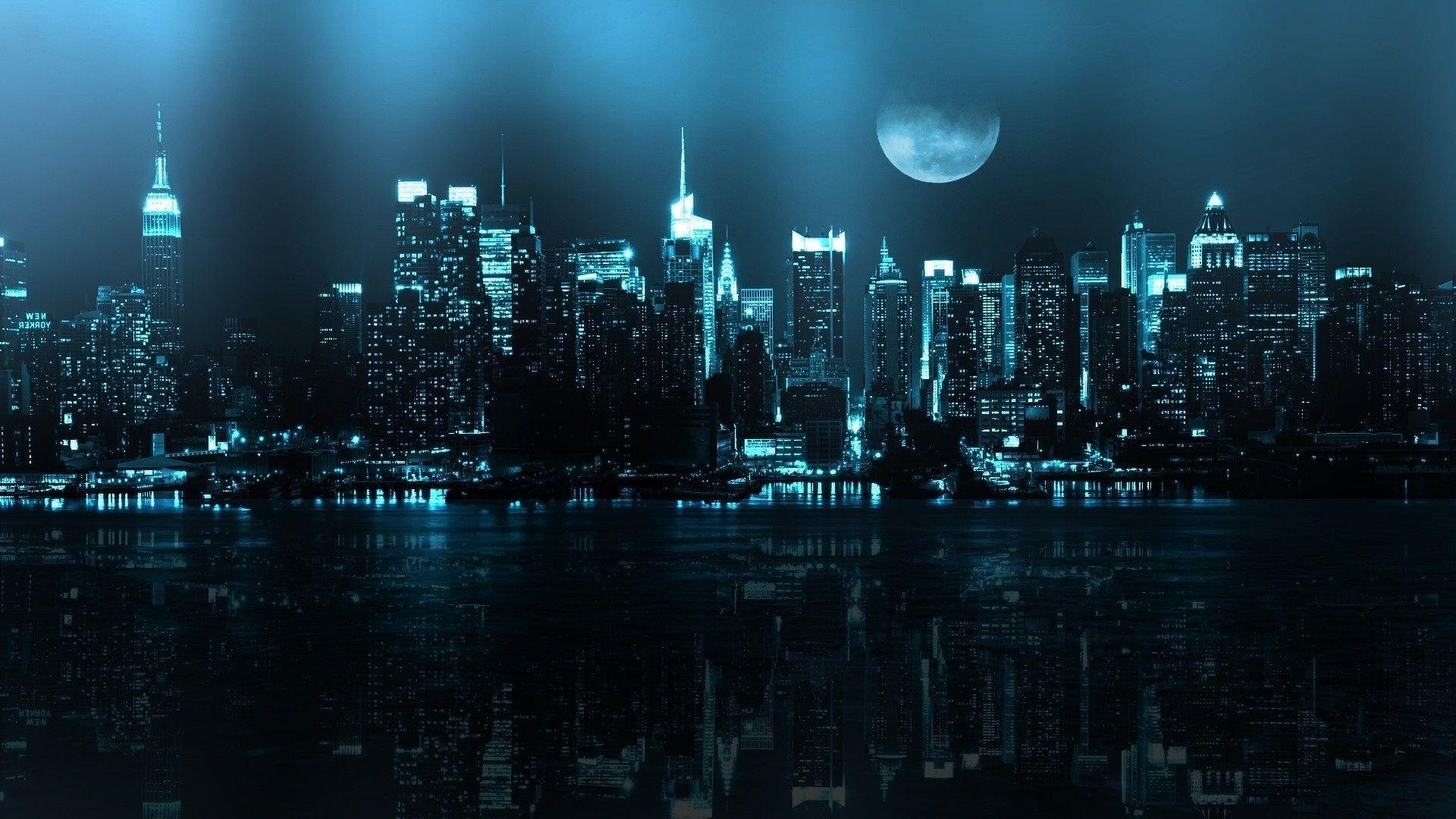 Blue City Wallpapers Top Free Blue City Backgrounds WallpaperAccess