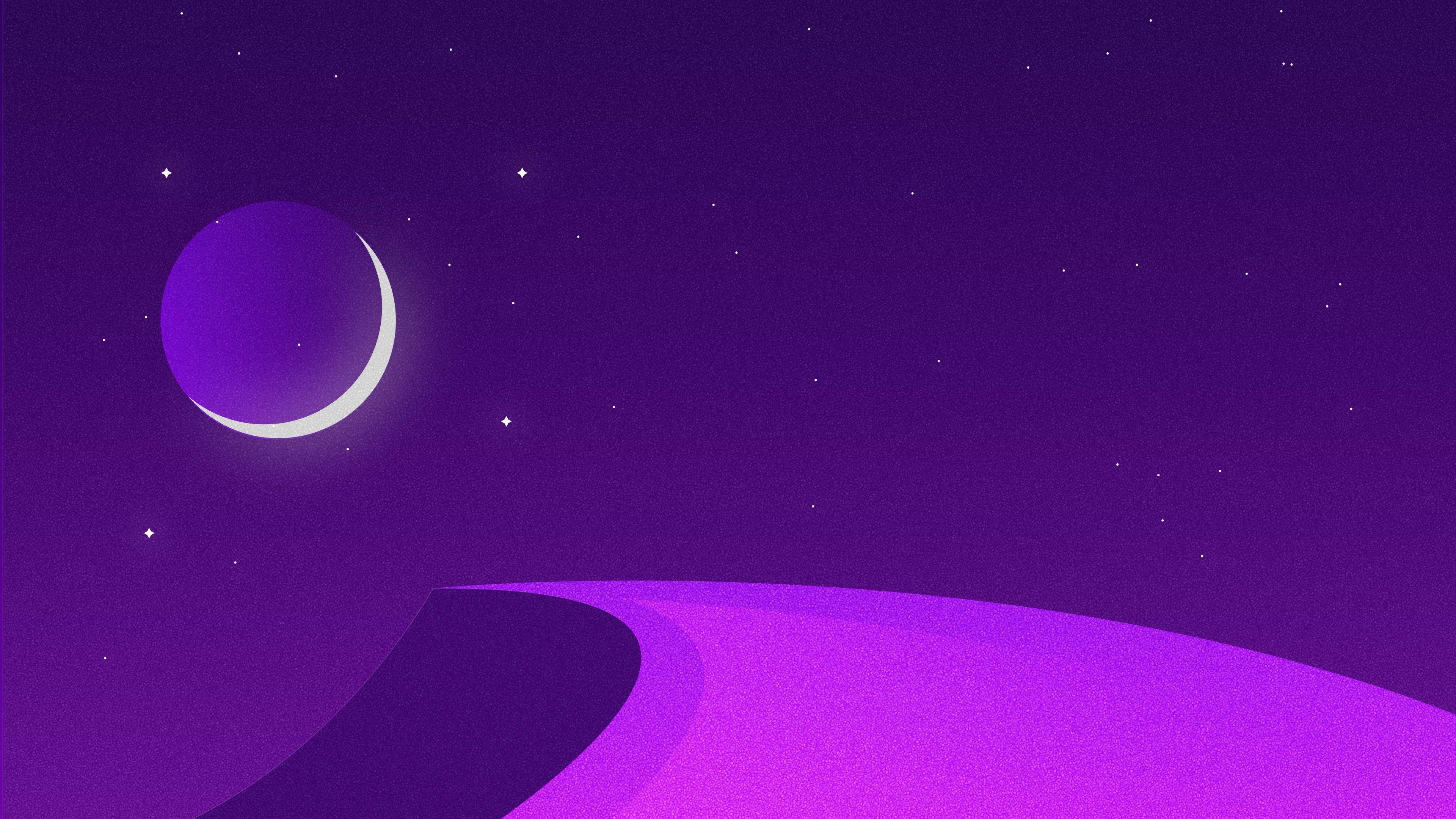 Purple Moon Wallpapers Top Free Purple Moon Backgrounds WallpaperAccess