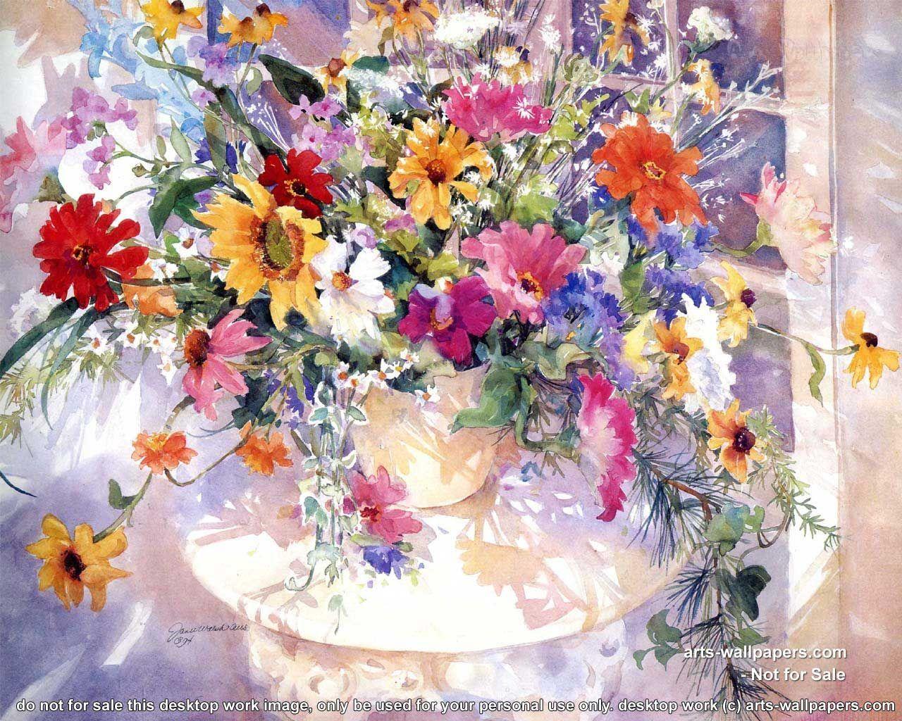 Floral Painting Desktop Wallpapers Top Free Floral Painting Desktop