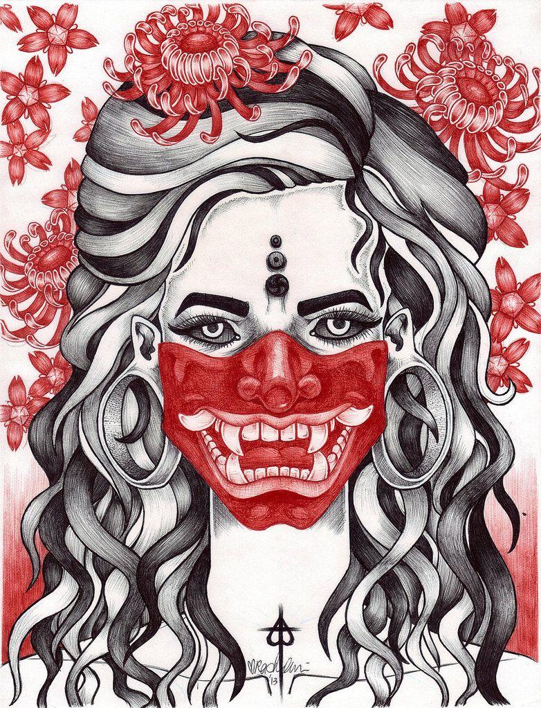 Hannya Mask Wallpapers Top Free Hannya Mask Backgrounds WallpaperAccess