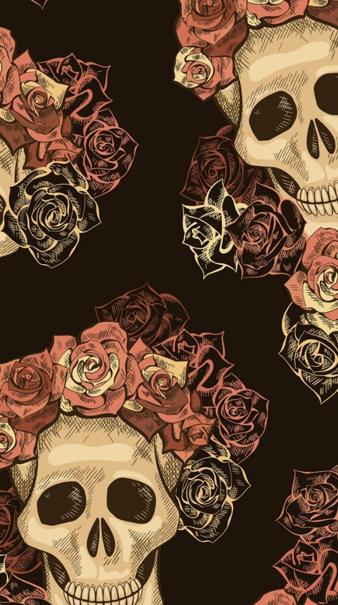 Rose Skull Wallpapers Top Free Rose Skull Backgrounds WallpaperAccess