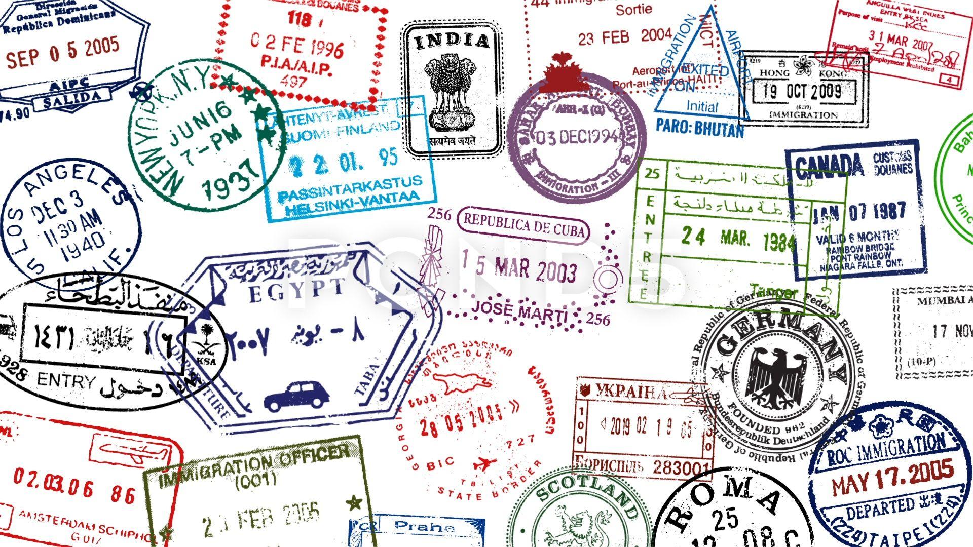 Passport Stamps Wallpapers Top Free Passport Stamps Backgrounds