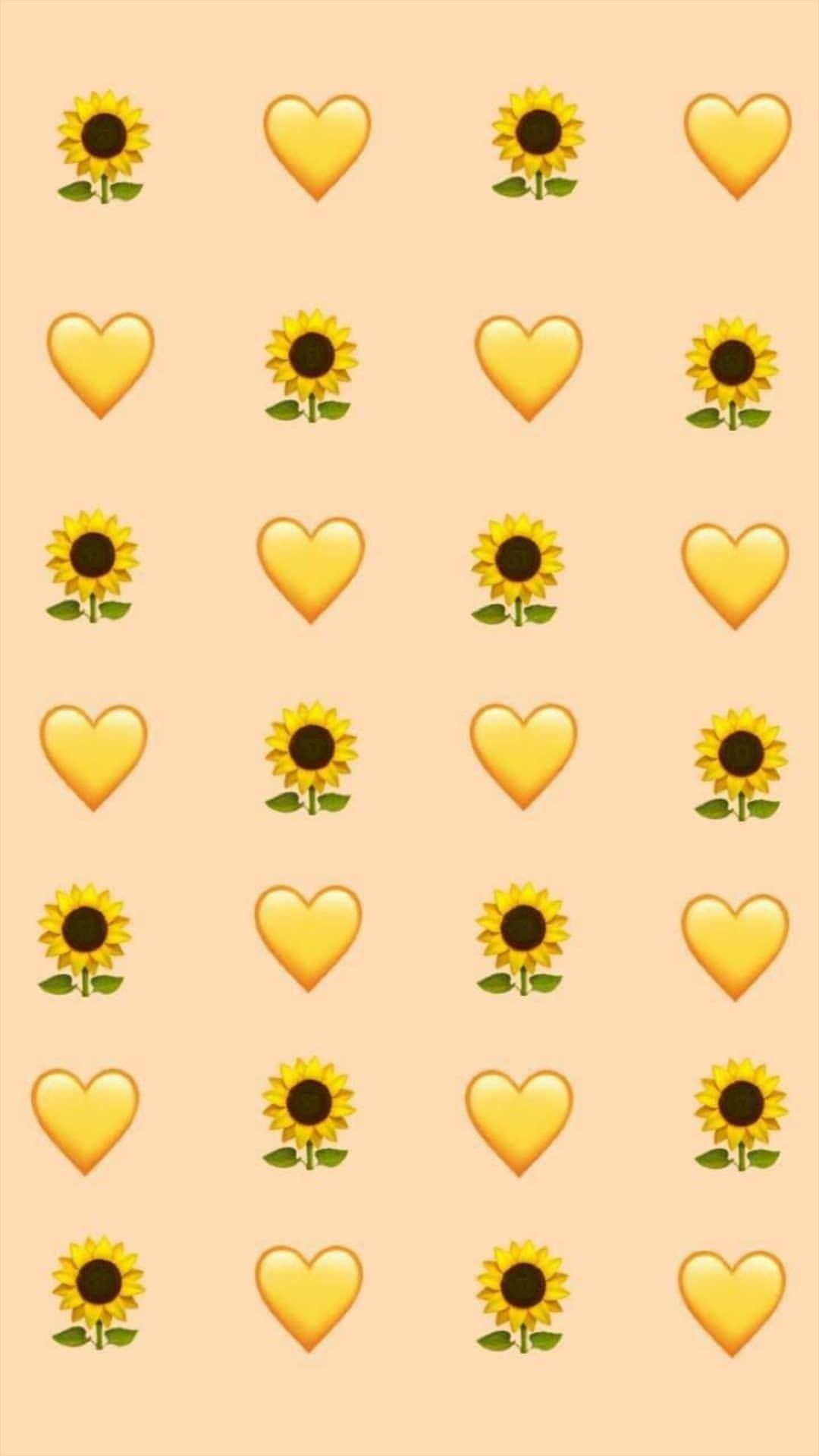 Yellow Heart Emoji Wallpaper