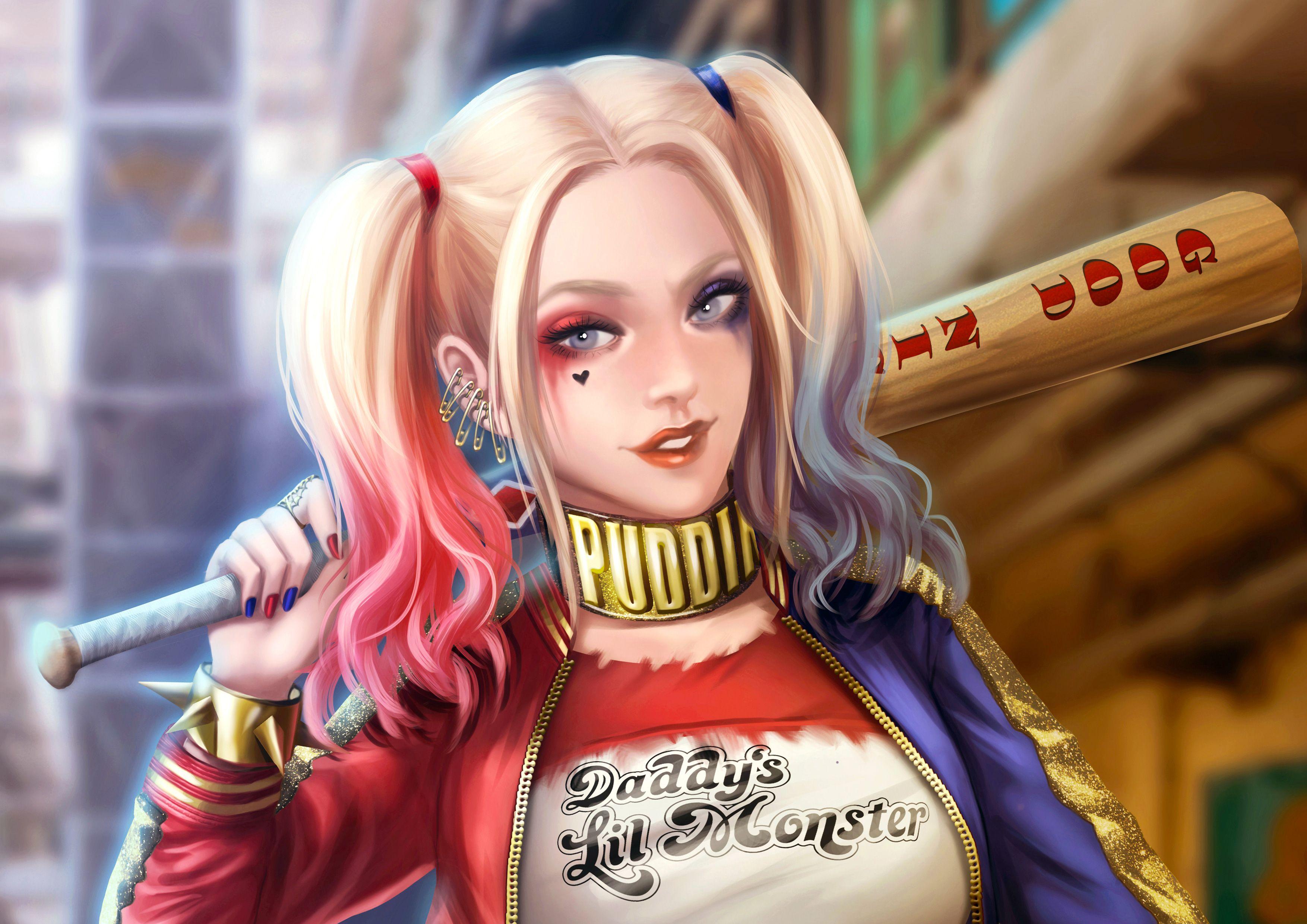 Harley Quinn Art Wallpapers Top Free Harley Quinn Art Backgrounds
