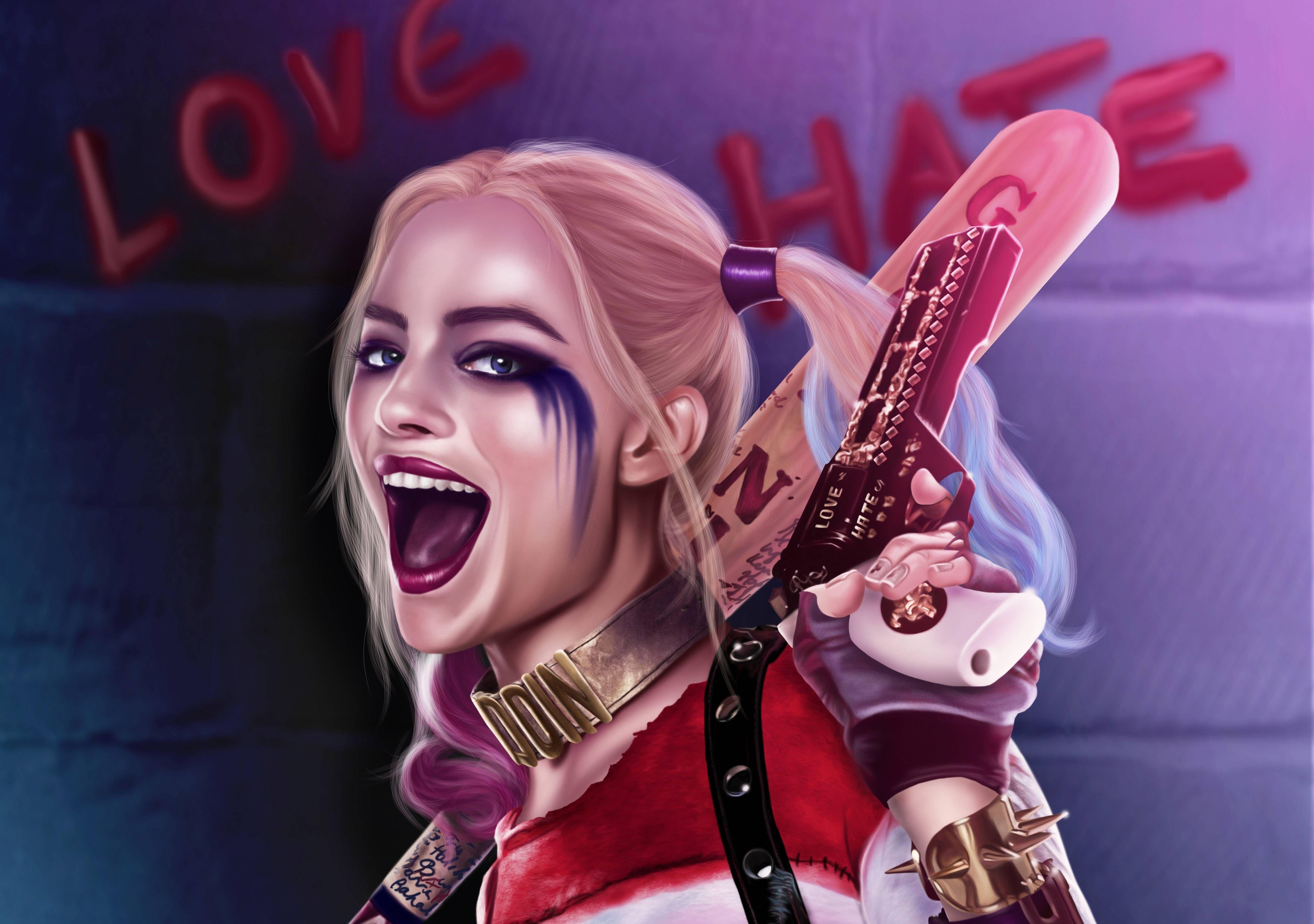 Harley Quinn Art Wallpapers Top Free Harley Quinn Art Backgrounds